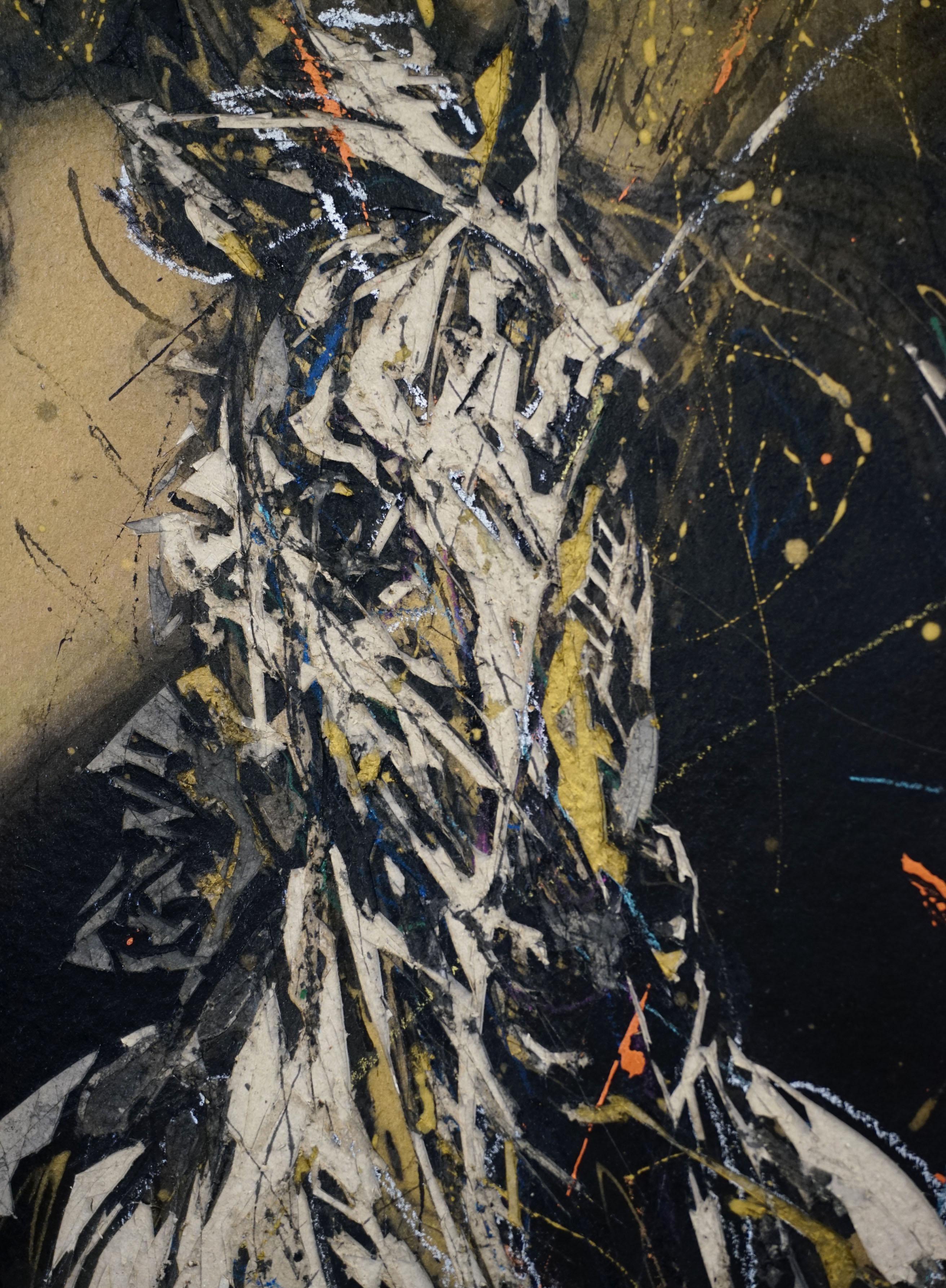 Nocturnal Melody 24 di Zhang Hongyu - pittura di animali, cavalli in corsa in vendita 8