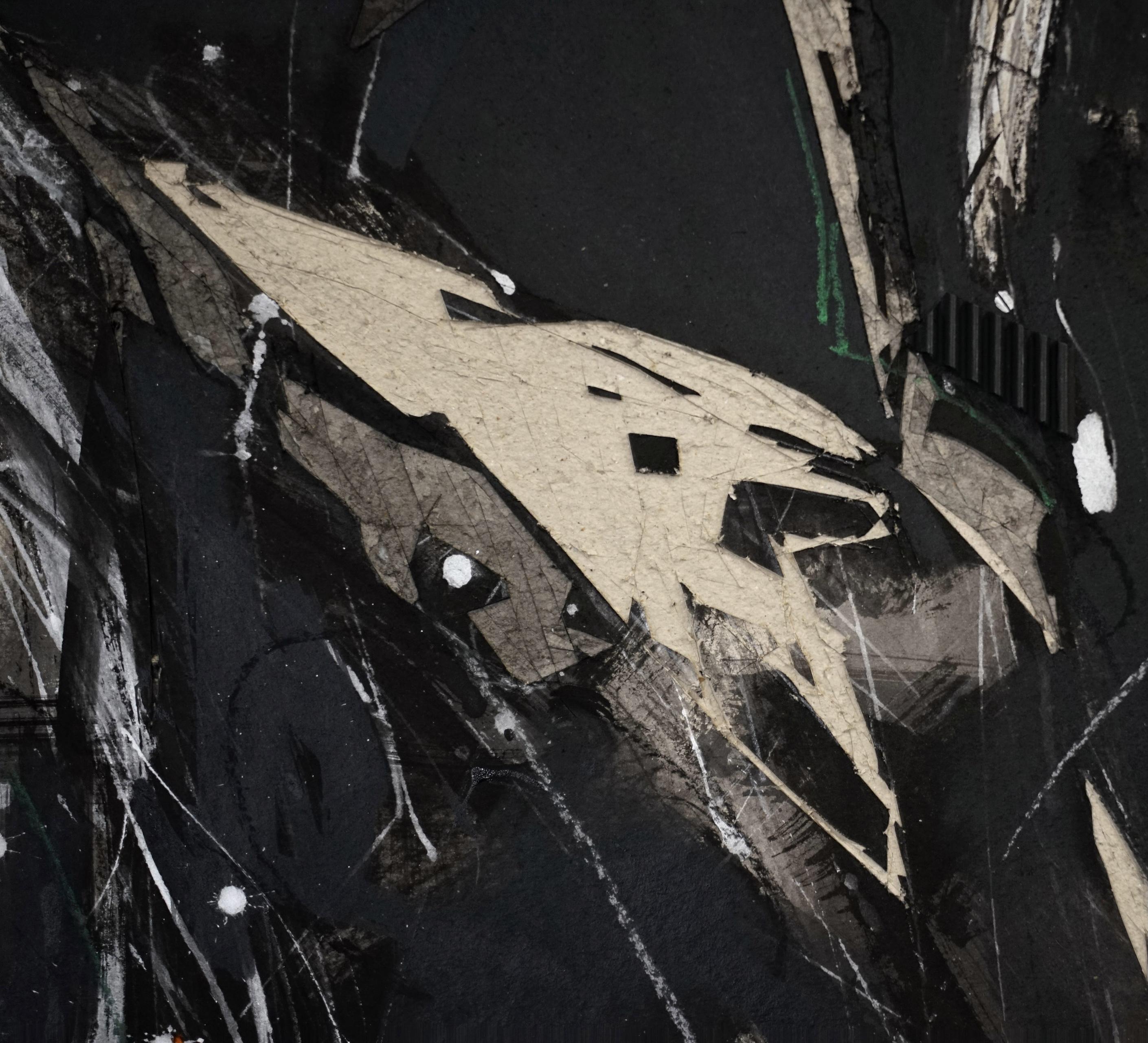 Melodía nocturna 26 de Zhang Hongyu - pintura de animales, caballos corriendo, oscuridad en venta 8