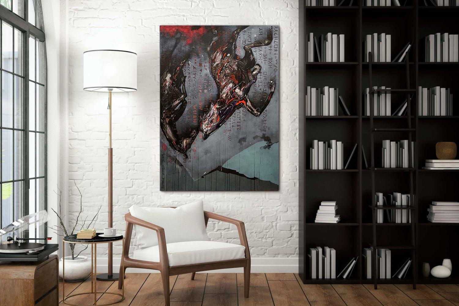 Nocturnal Melody 6 by Zhang Hongyu - Contemporary animal painting, abstract For Sale 1