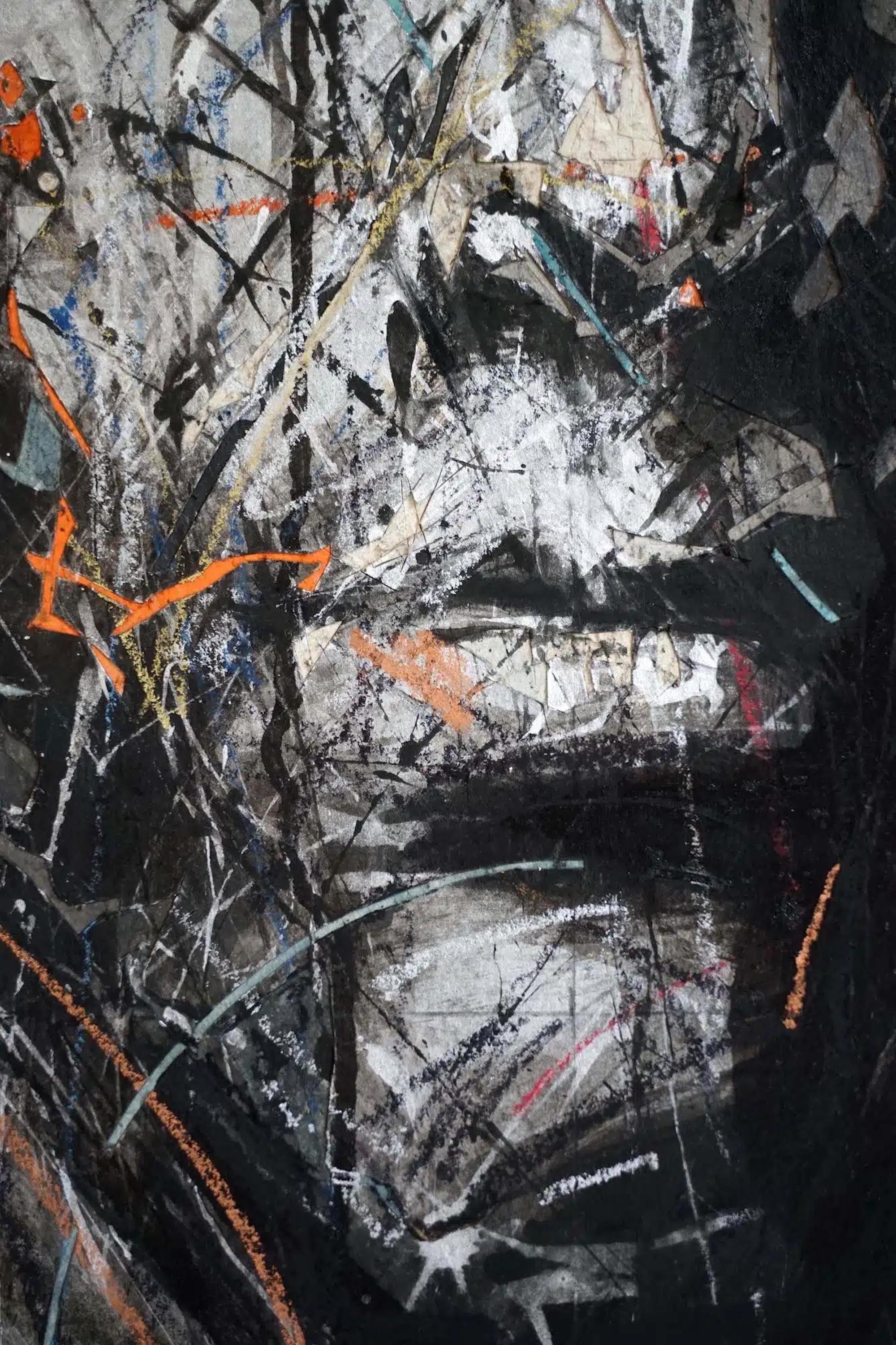 Tribute to Artists 2 by Zhang Hongyu - Portrait painting, black and white For Sale 5