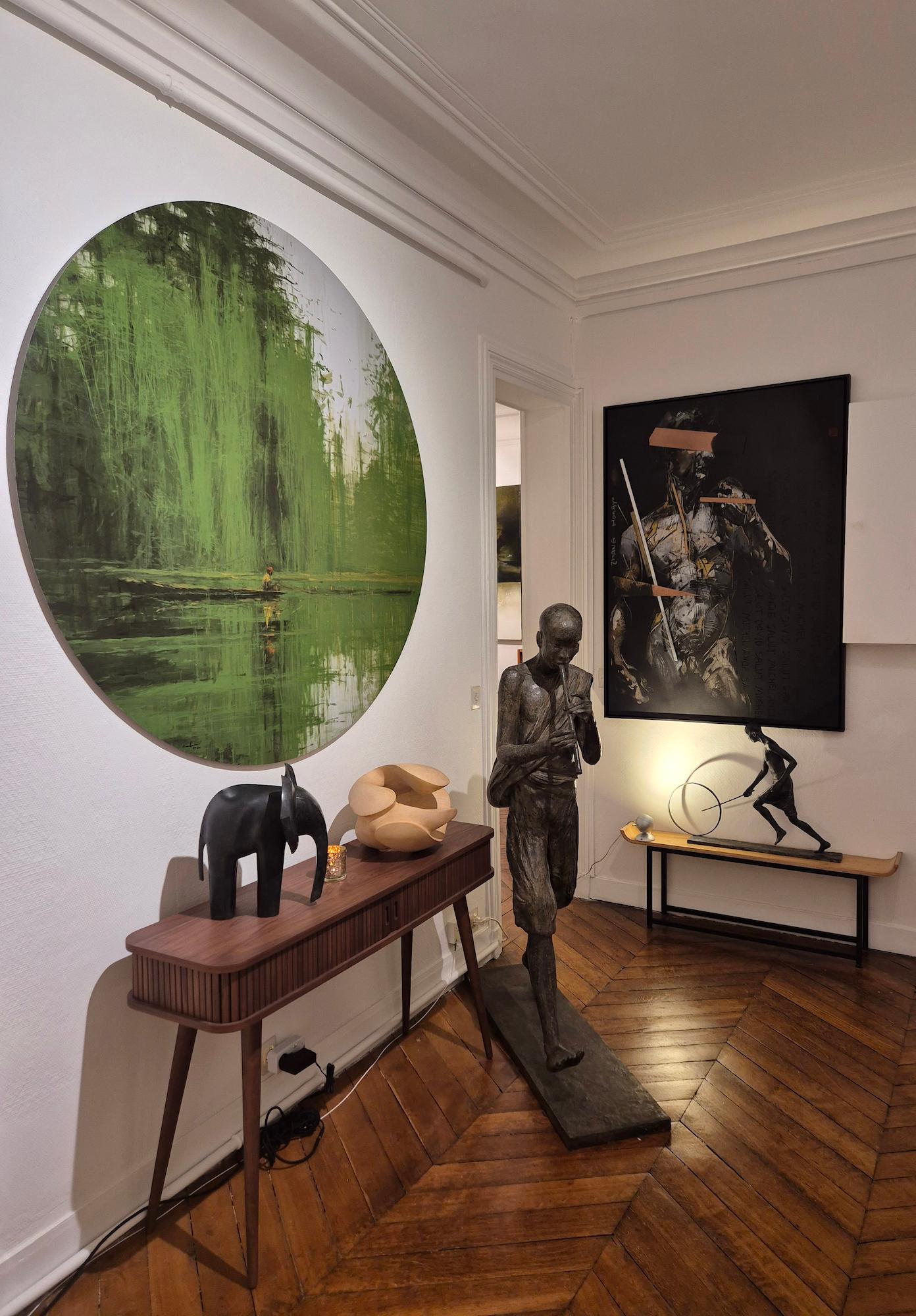 Tribute to Michelangelo III by Zhang Hongyu - Contemporary portrait painting en venta 8