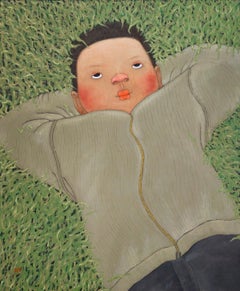 The Breeze - the boy lying on the lawn