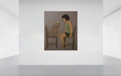 Zhang Hui - Secret Agreement - Girl and Dog with Flower