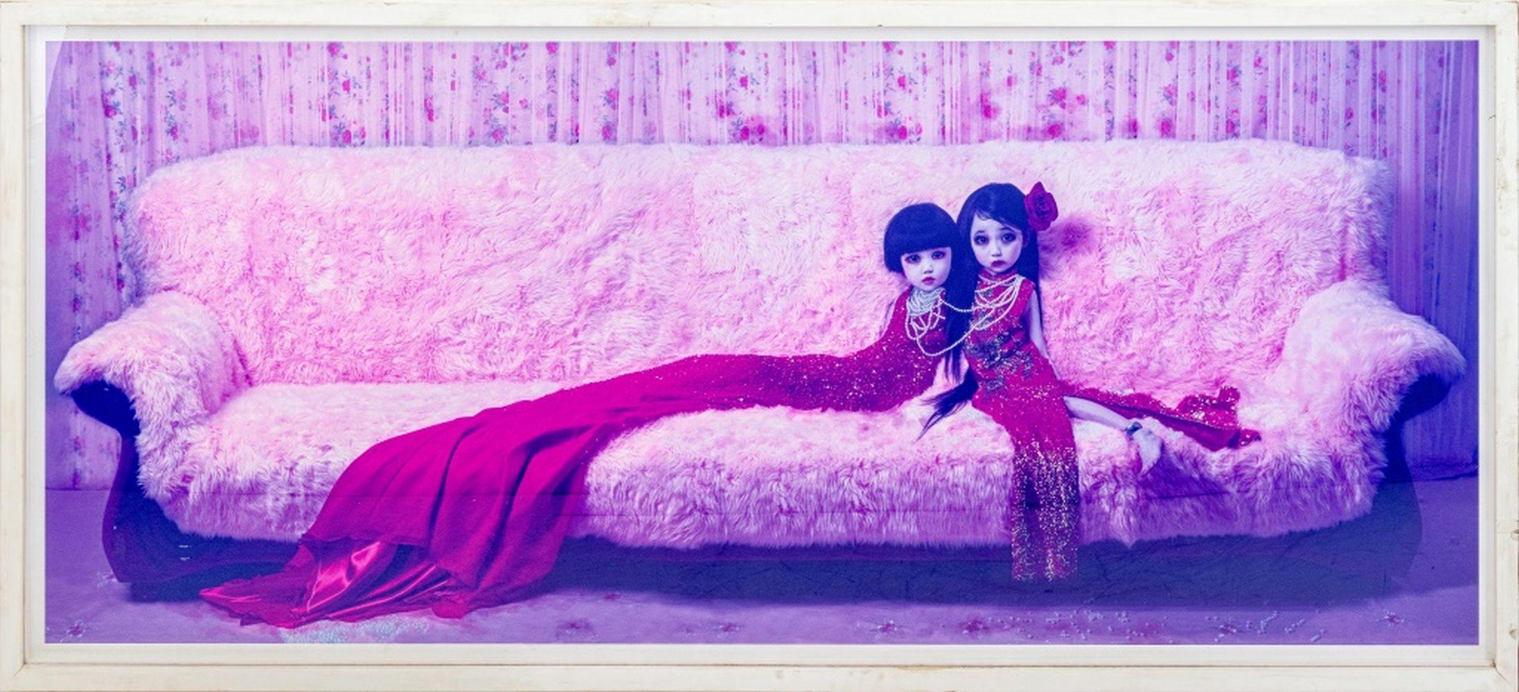 Zhang Peng Figurative Print - "Red No. 8"