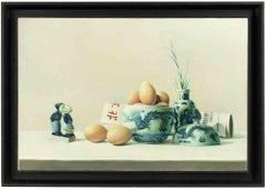 Breakfast - Original Oil Painting by Zhang Wei Guang - 2000s