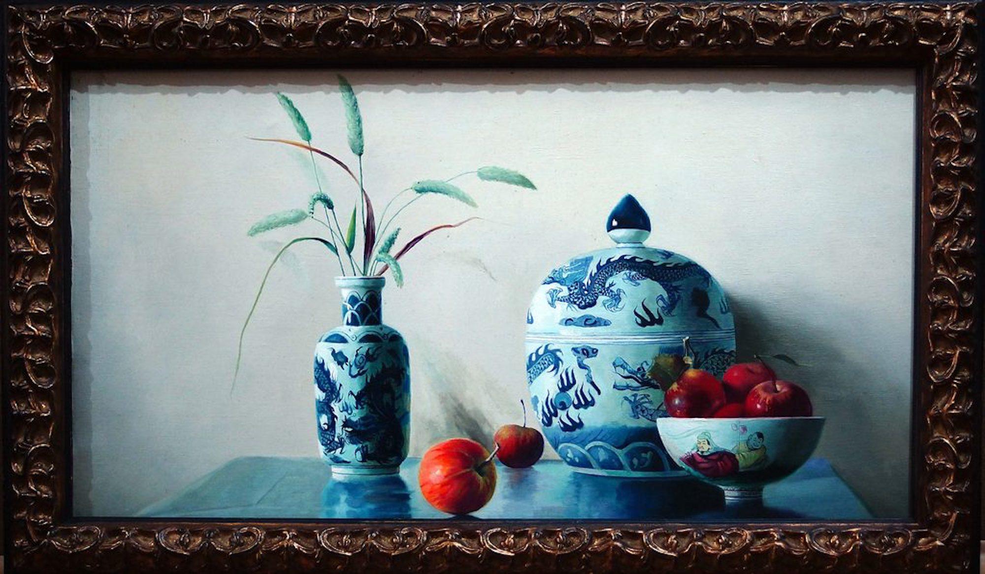 Ceramics est une huile sur toile originale réalisée par le peintre chinois Zhang Wei Guang (Mirror) en 2006.
Excellentes conditions.

Zhang Wei Guang, également appelé "miroir", est né à Helong Jang, en Chine, en 1968. Il a étudié à l'université des