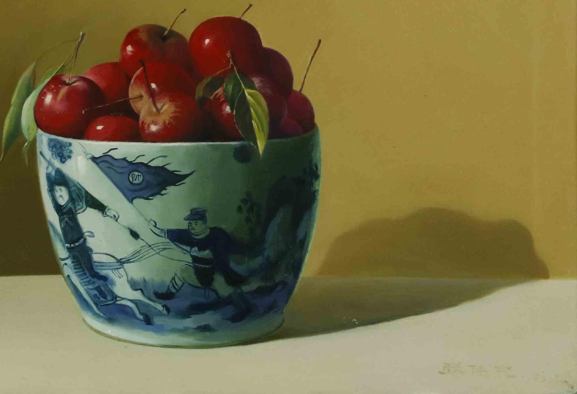 Cherries - Peinture à l'huile de Zhang Wei Guang - 2007 en vente 1