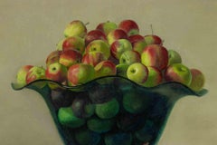 Jarrón de cristal con manzanas - Pintura al óleo de Zhang Wei Guang - 2001