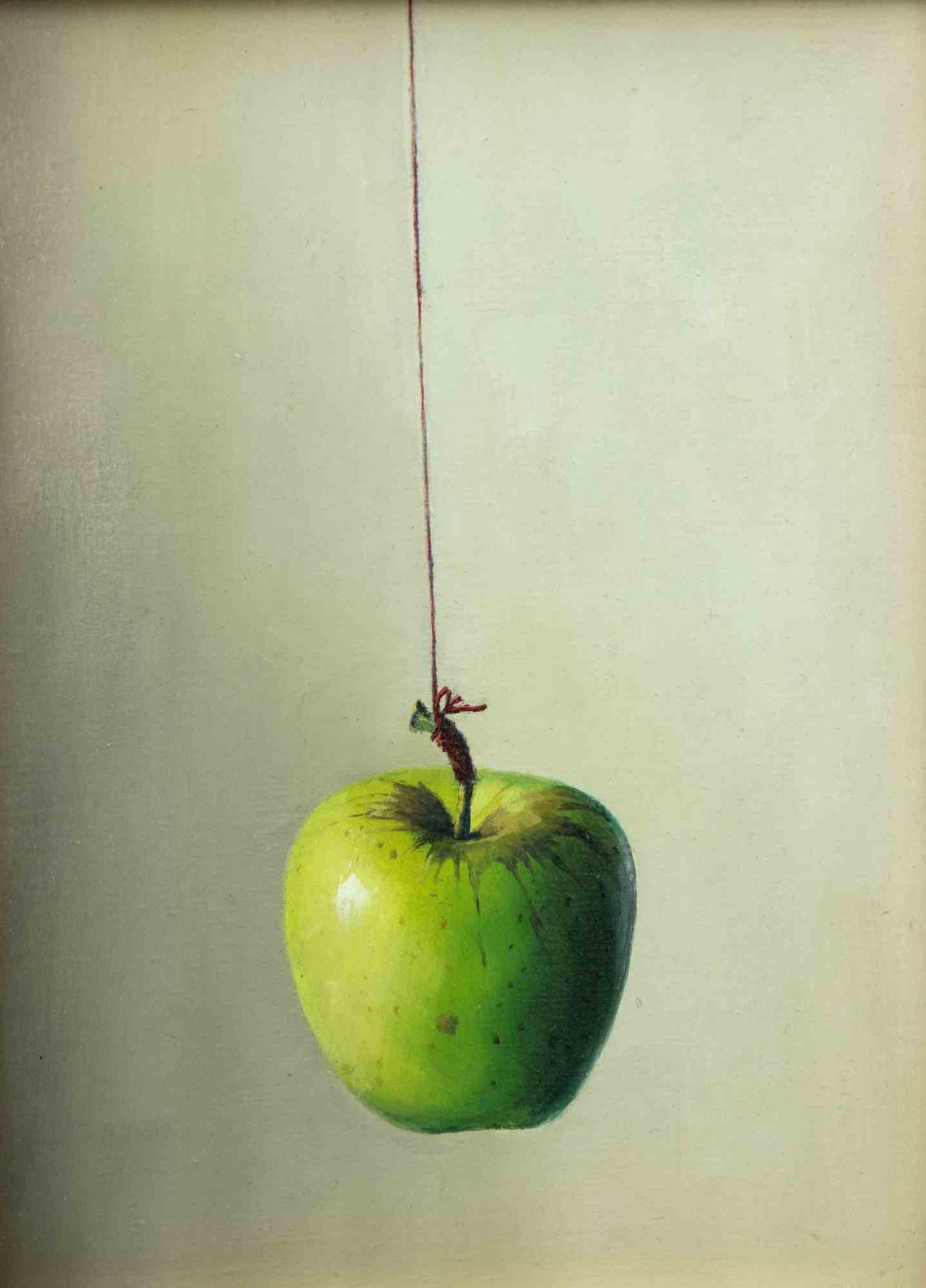 green apple painting