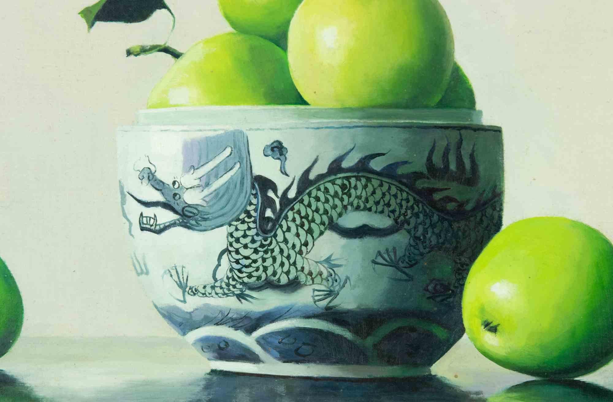 Green Apples - Oil Painting by Zhang Wei Guang - 2006 For Sale 1