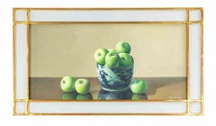 Green Apples on Table - Oil Painting by Zhang Wei Guang - 2010s