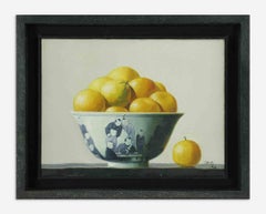 Arance in una ciotola - Pittura a olio di Zhang Wei Guang - 1998