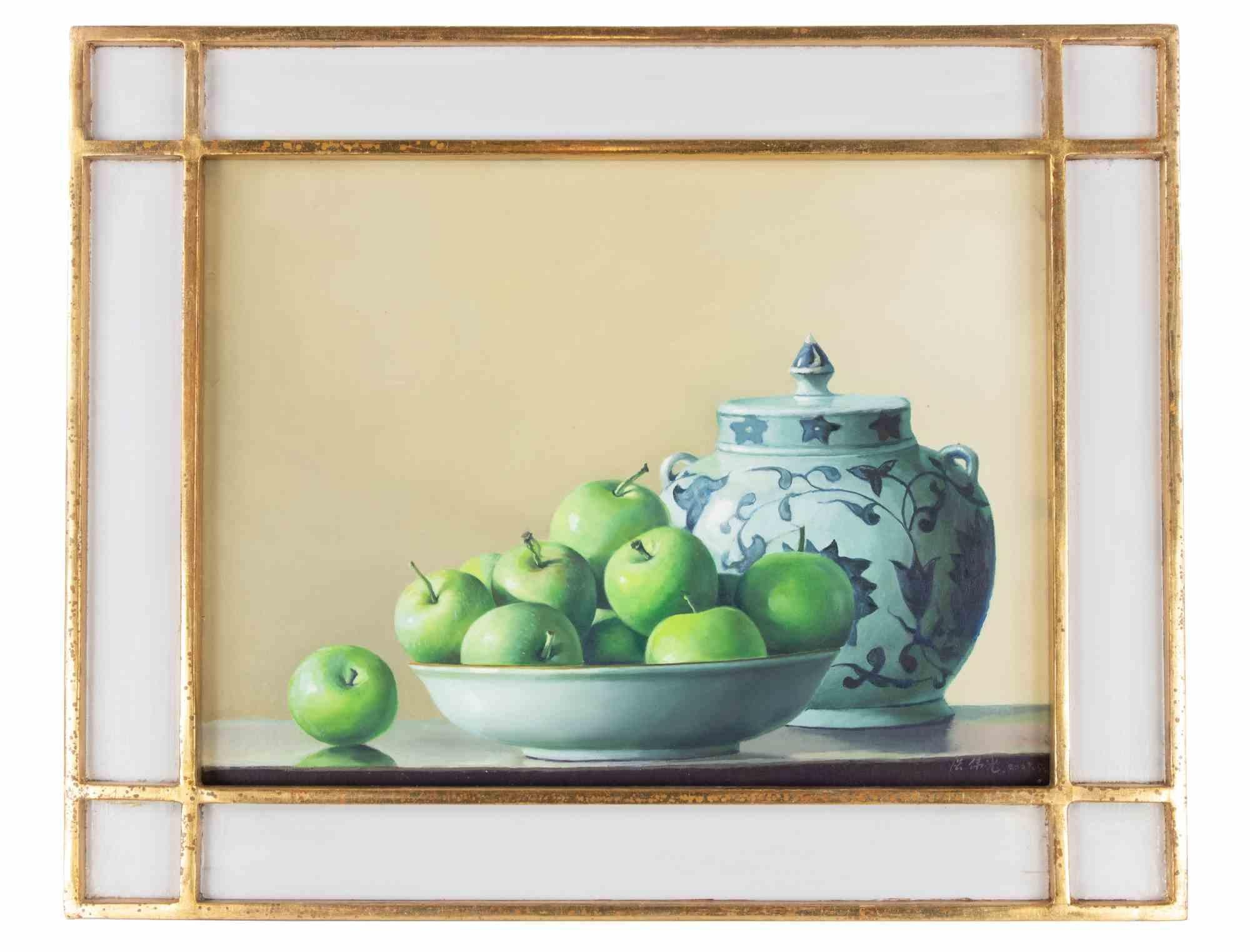 Still Life is an oil painting realized in 2006 by Zhang Wei Guang (Mirror).

Beautiful oil painting on canvas. 

Includes frame: 40 x 50 cm

Hand-signed and dated on the lower margin

Zhang Wei Guang , also called ‘mirror' was born in Helong Jang,