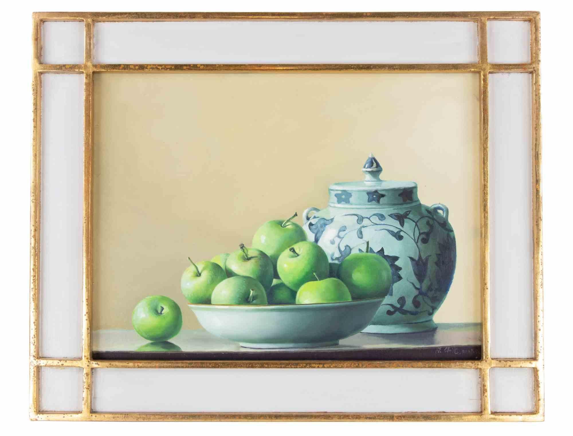 Naturaleza muerta es una pintura al óleo realizada en 2006 por Zhang Wei Guang (Espejo).

Preciosa pintura al óleo sobre lienzo. 

Incluye marco: 40 x 50 cm

Firmado a mano y fechado en el margen inferior

Zhang Wei Guang , también llamado "espejo",