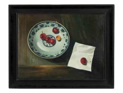 Still Life with Cherries -  Oil Painting by Zhang Wei Guang - 2000s