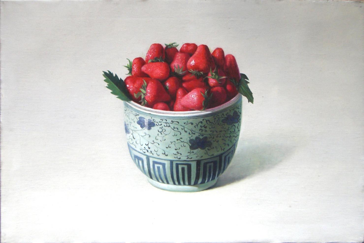Strawberries est une huile sur toile originale réalisée par le peintre chinois Zhang Wei Guang (Mirror) en 2008.
Excellentes conditions.

Zhang Wei Guang, également appelé "miroir", est né à Helong Jang, en Chine, en 1968. Il a étudié à l'université