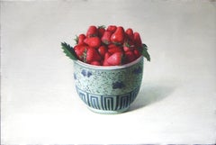 Huile sur toile fraises de Zhang Wei Guang - 2008