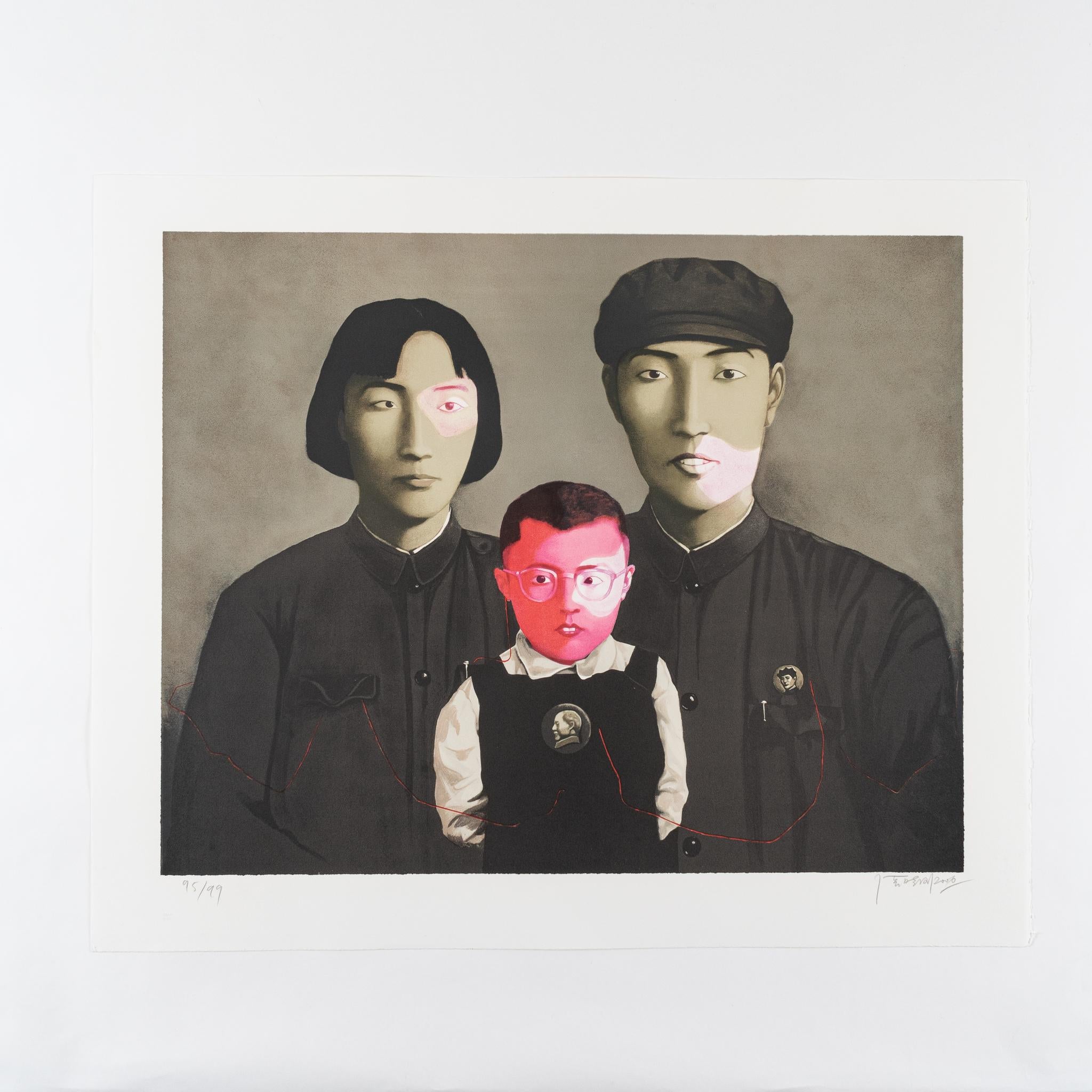 Große Familie Nr. 2, 2006 (aus dem Portfolio von Bloodline) – Print von Zhang Xiaogang