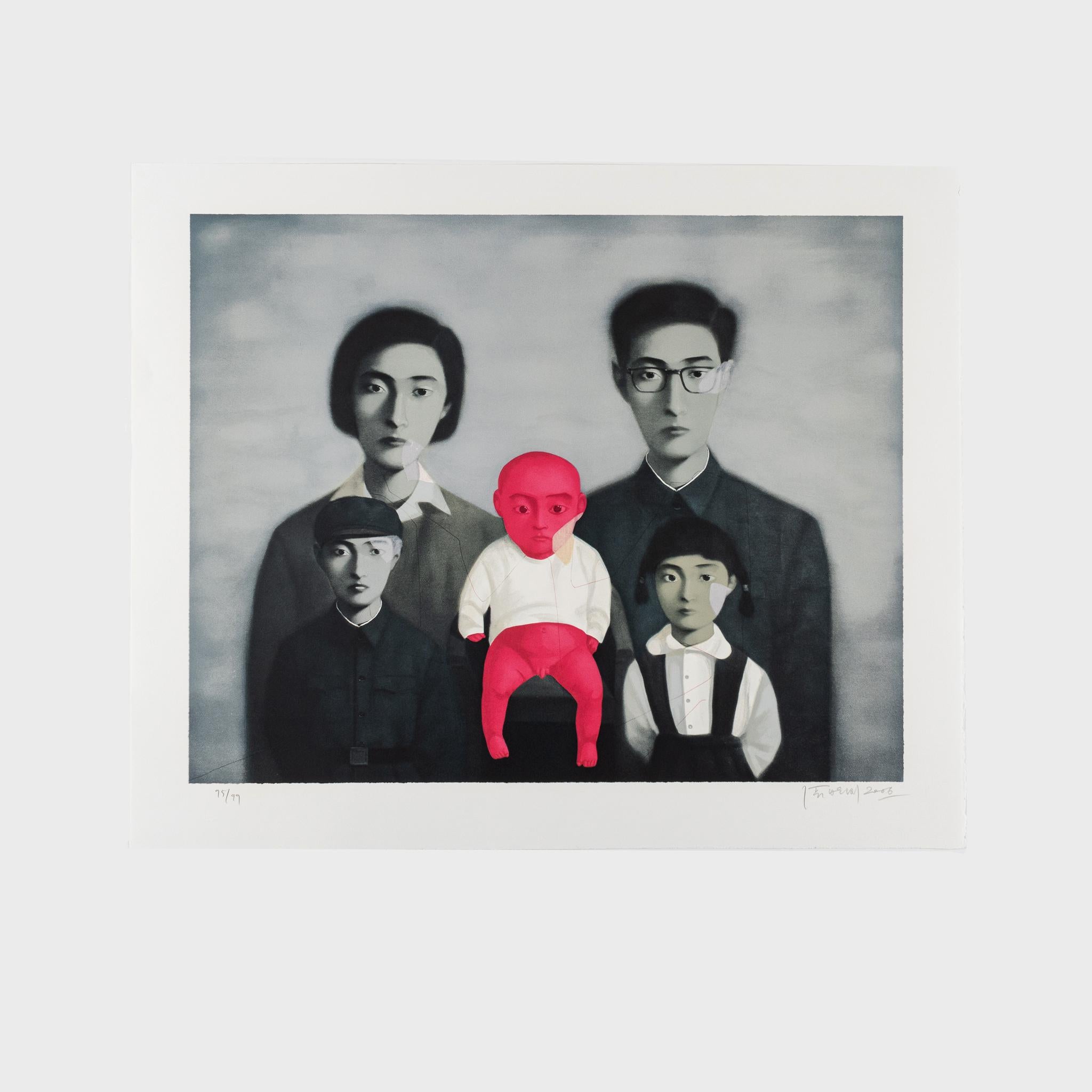Big Family No.3, 2006 (from Bloodline portfolio) - Print by Zhang Xiaogang