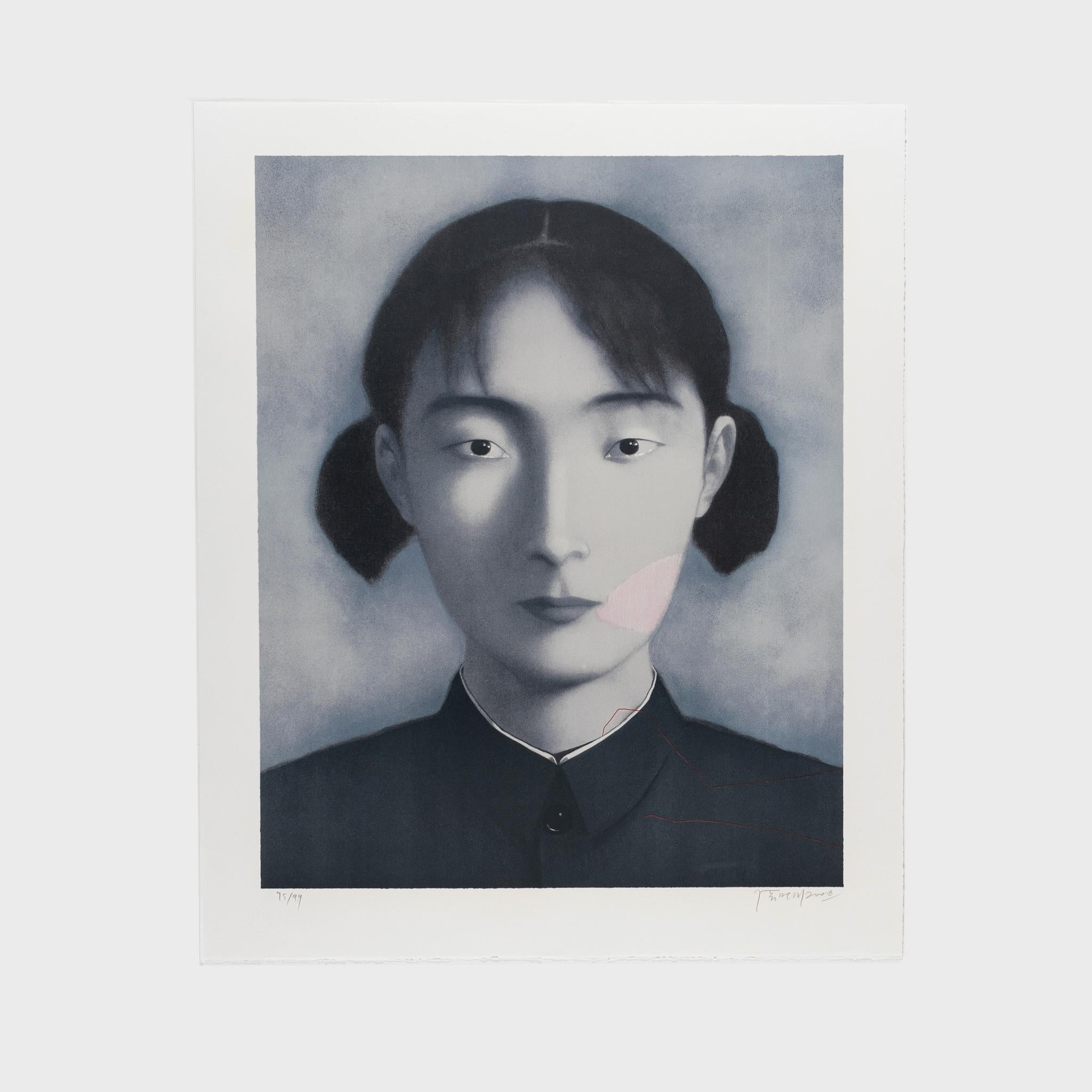 Comrade Woman, 2006 (d'après le portfolio Bloodline) - Print de Zhang Xiaogang
