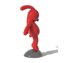 Flying Rabbit Red Color Our Door Life Size