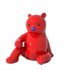 In the Distance Red Bear Sculpture Life Size