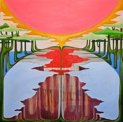 Ripple In, Oil on Canvas, Transcendental Abstract Landscape Painting, 2023