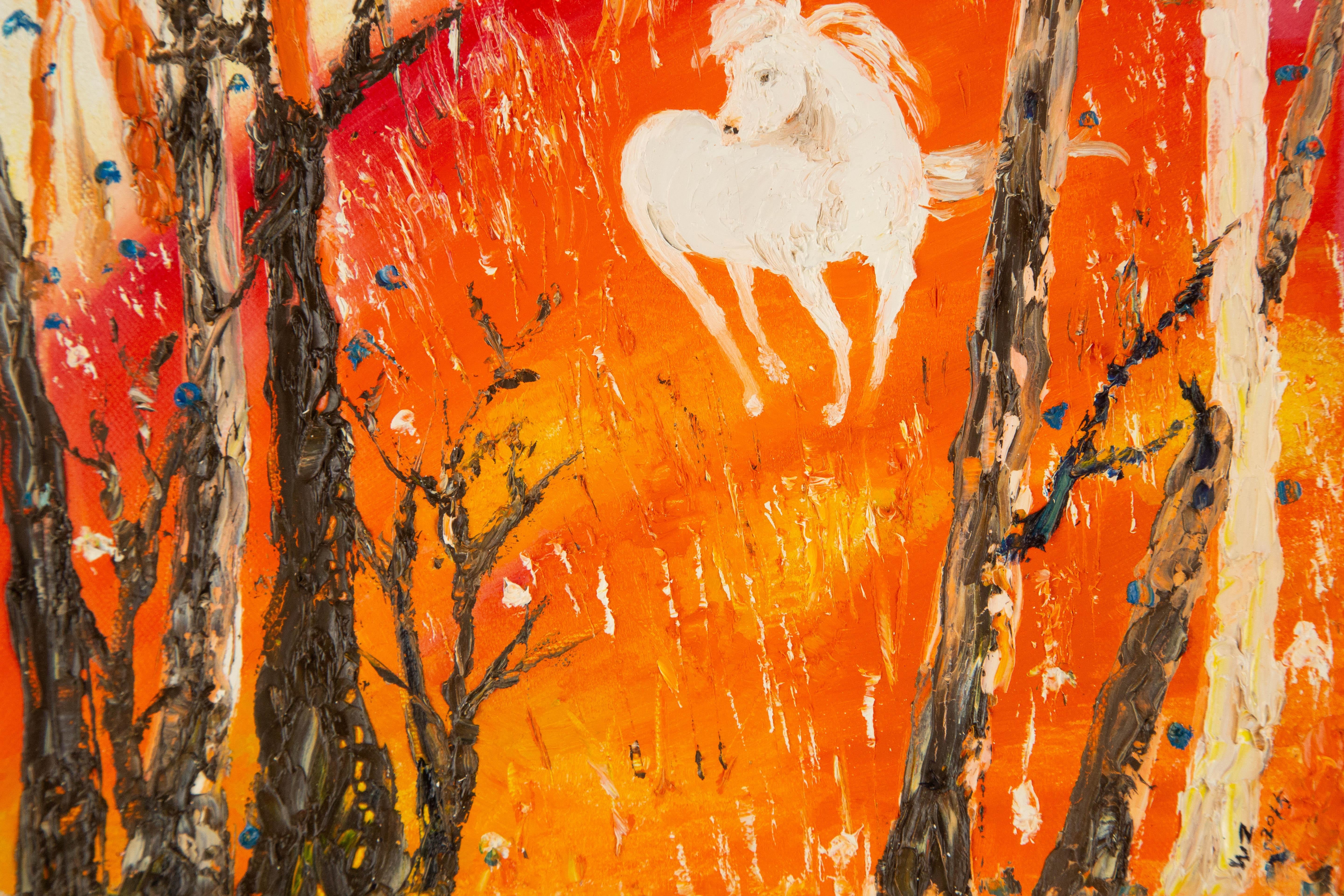 Zhao Wang Zeitgenössisches Original Öl auf Leinwand 