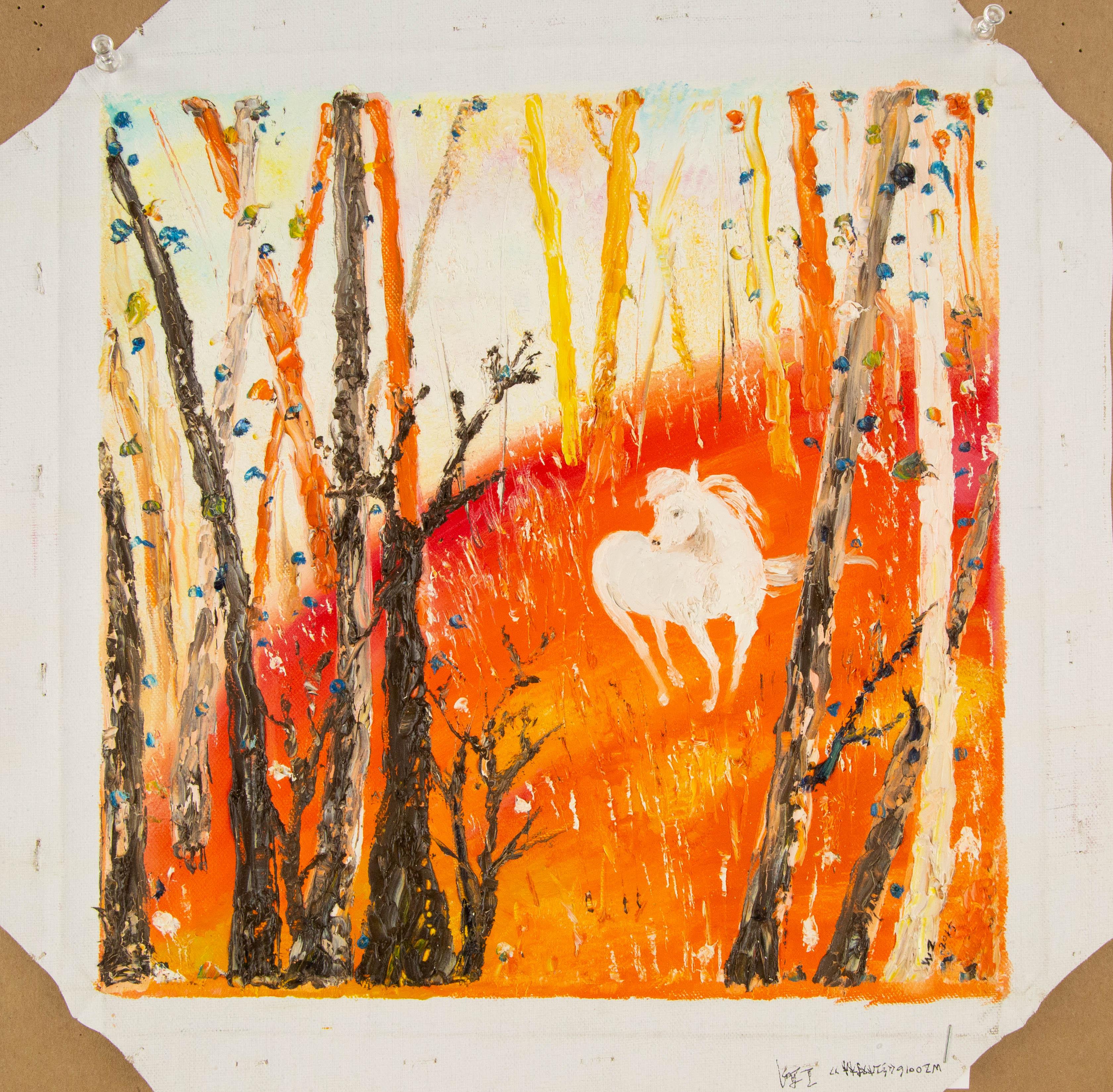 Zhao Wang Zeitgenössisches Original Öl auf Leinwand 