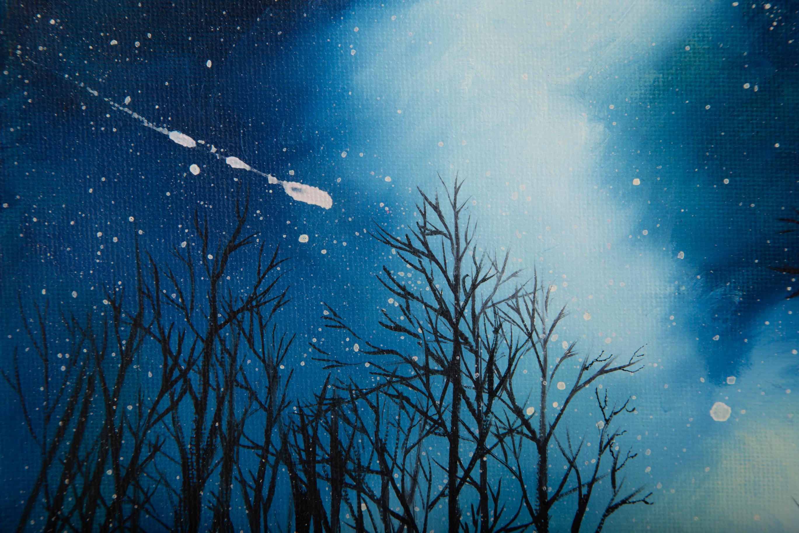 Huile impressionniste originale sur toile « Starry Sky » de Zhao Wang en vente 2
