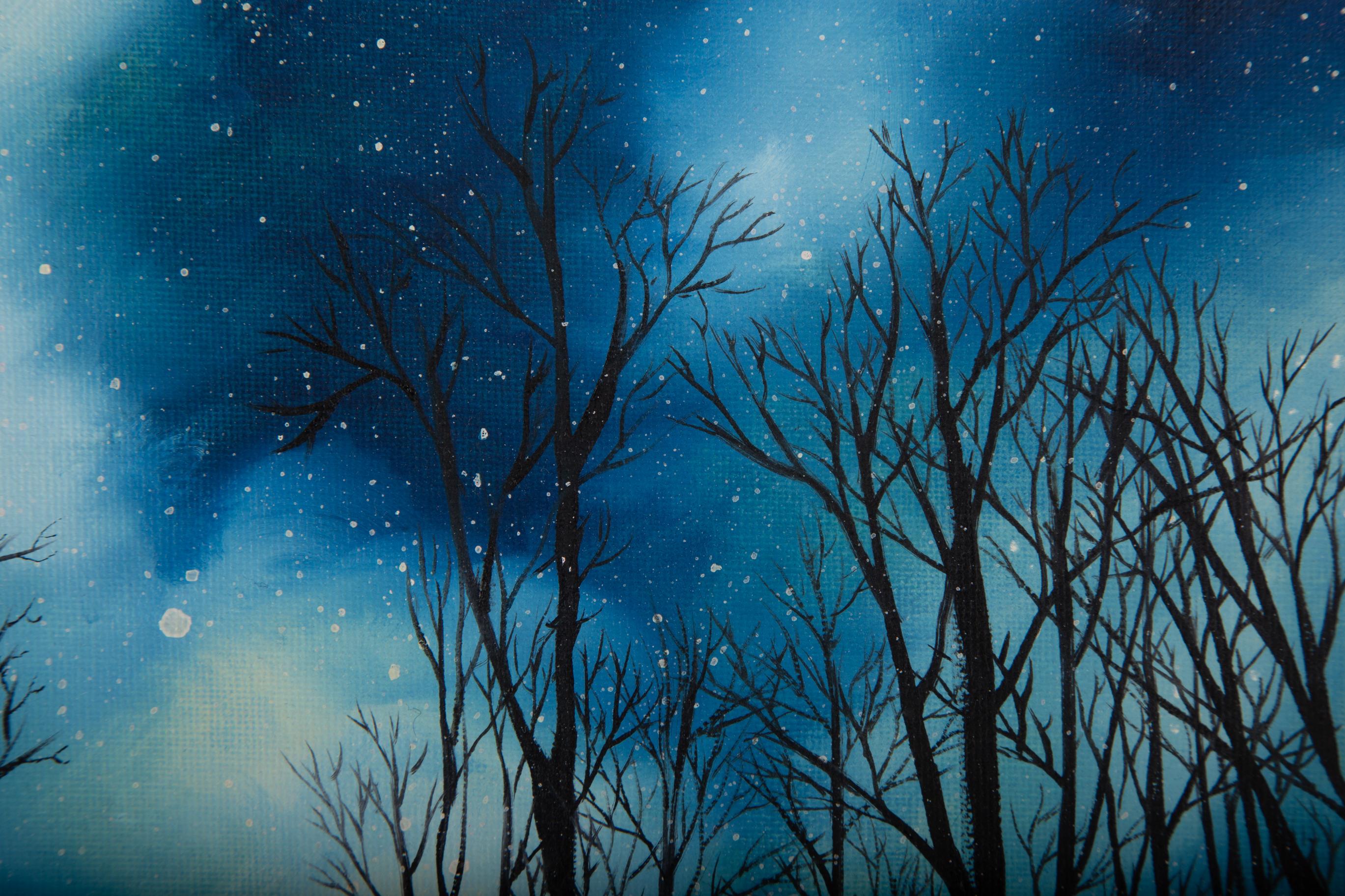 Huile impressionniste originale sur toile « Starry Sky » de Zhao Wang en vente 3