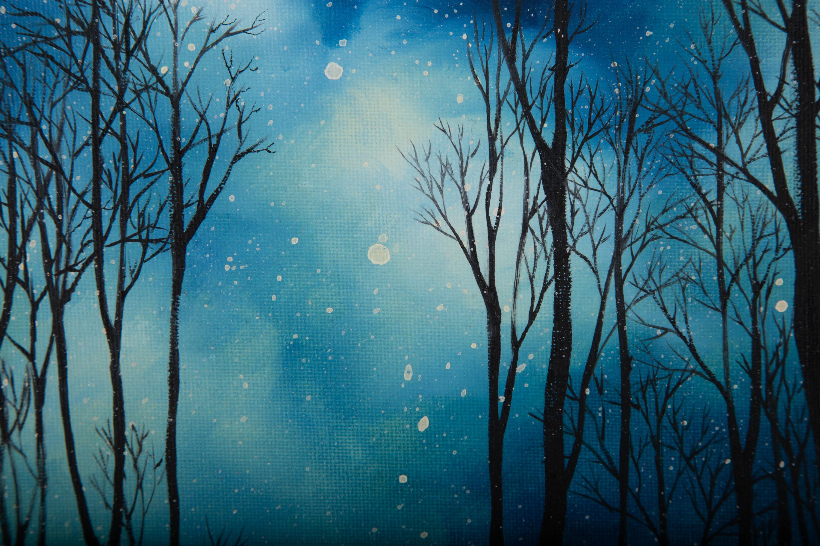 Huile impressionniste originale sur toile « Starry Sky » de Zhao Wang en vente 4