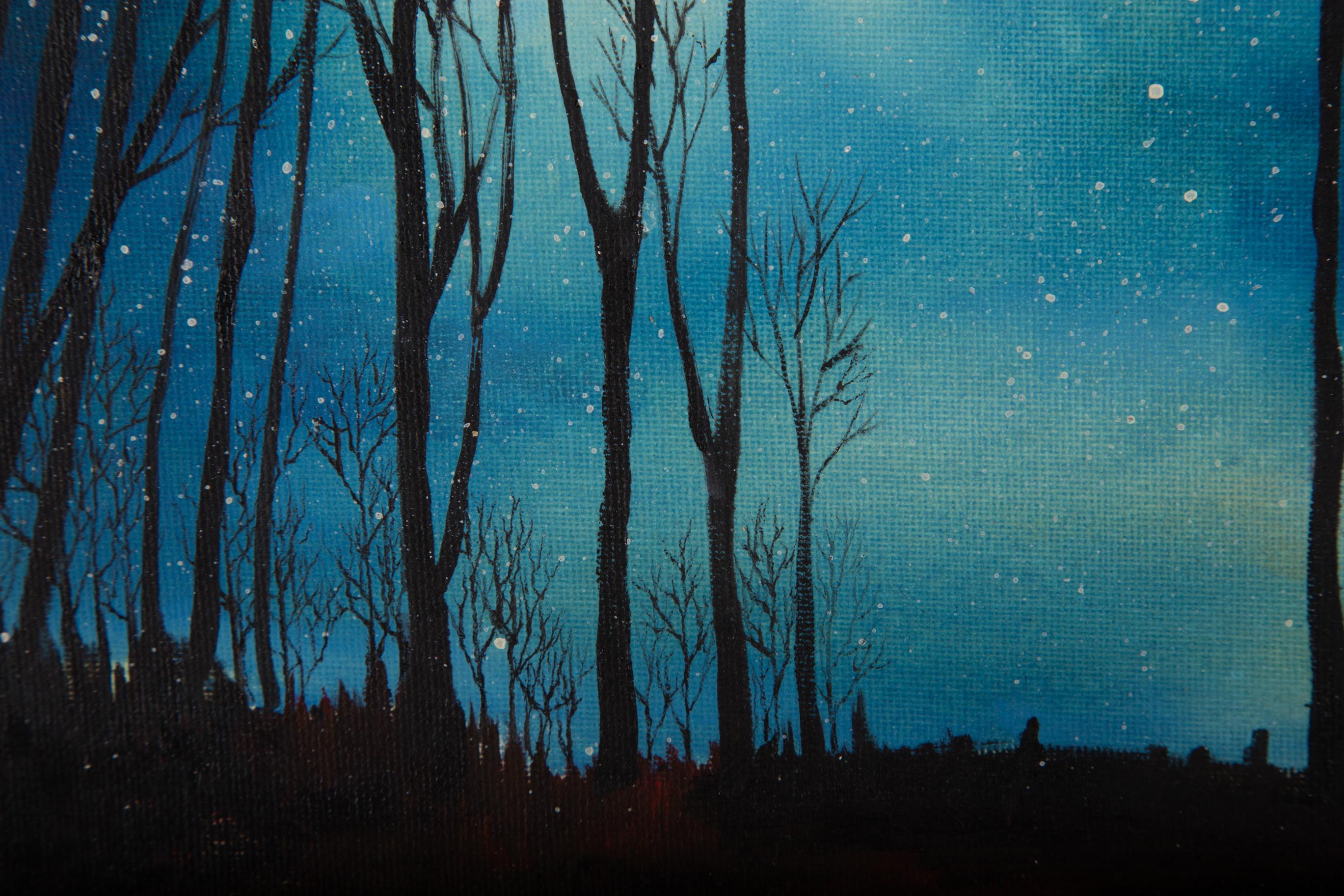 Huile impressionniste originale sur toile « Starry Sky » de Zhao Wang en vente 5