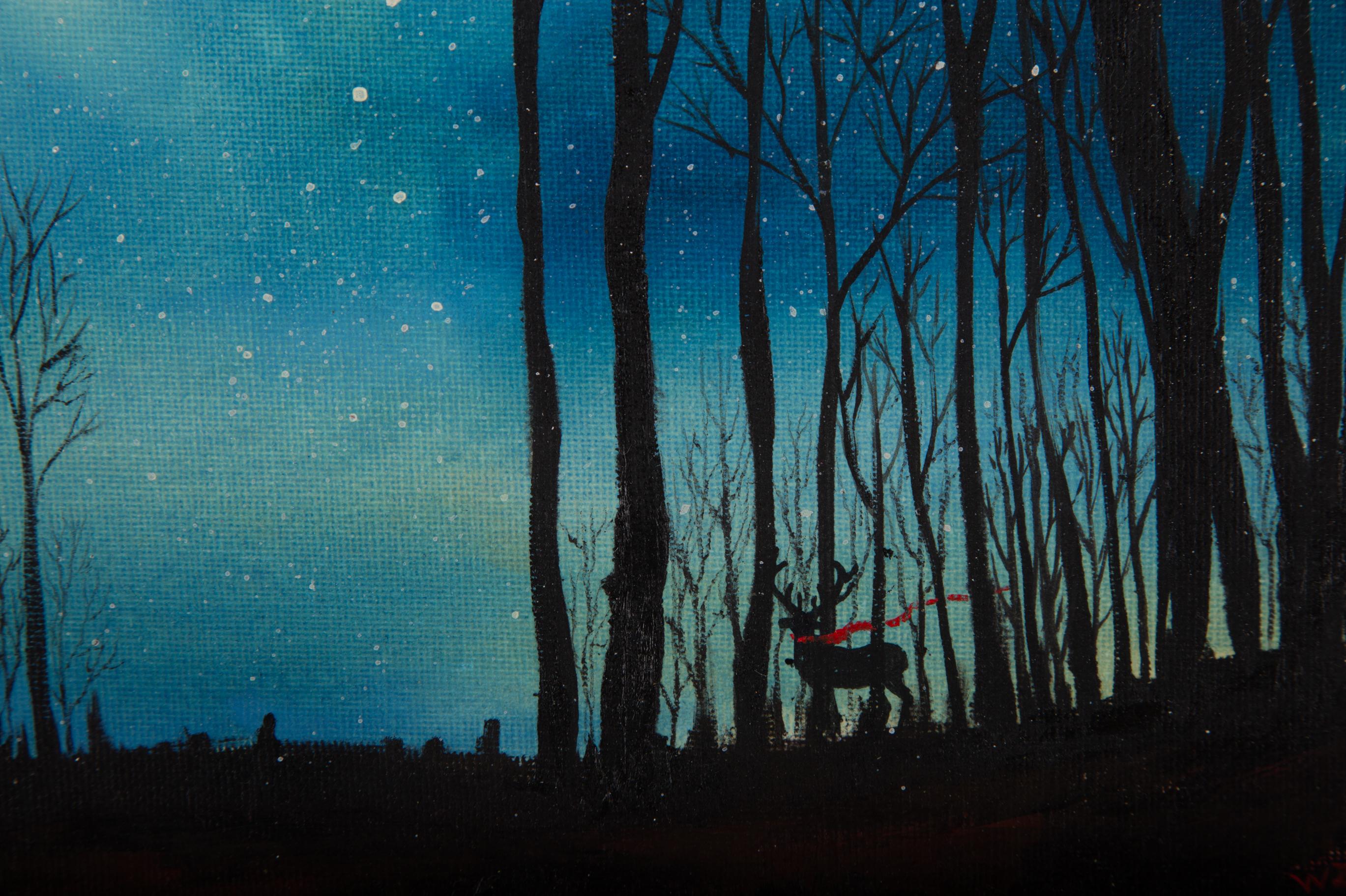 Huile impressionniste originale sur toile « Starry Sky » de Zhao Wang en vente 6