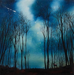 Zhao Wang Impressionistisches Original Ölgemälde auf Leinwand „Starry Sky“ von Zhao Wang