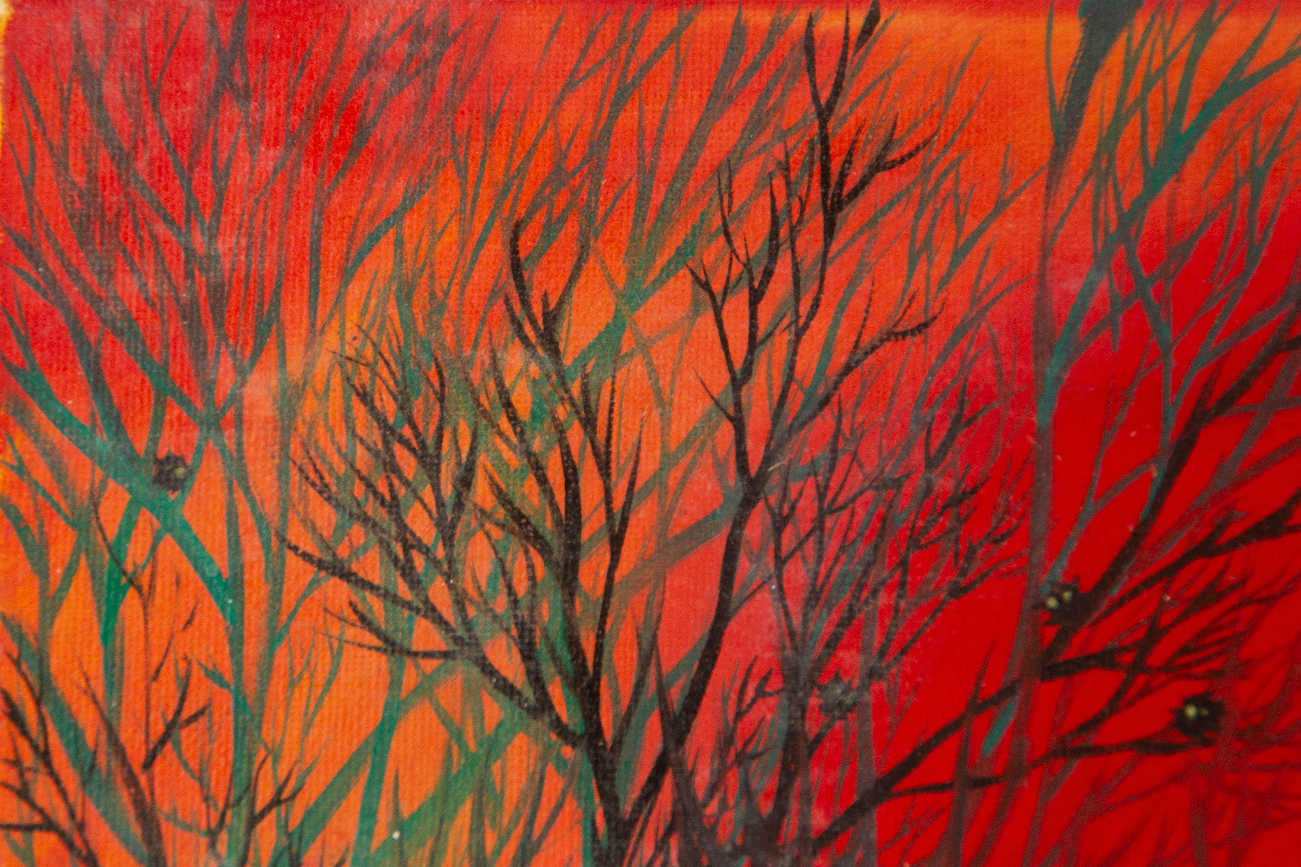 Zhao Wang Landschaft Original-Acryl auf Leinwand 