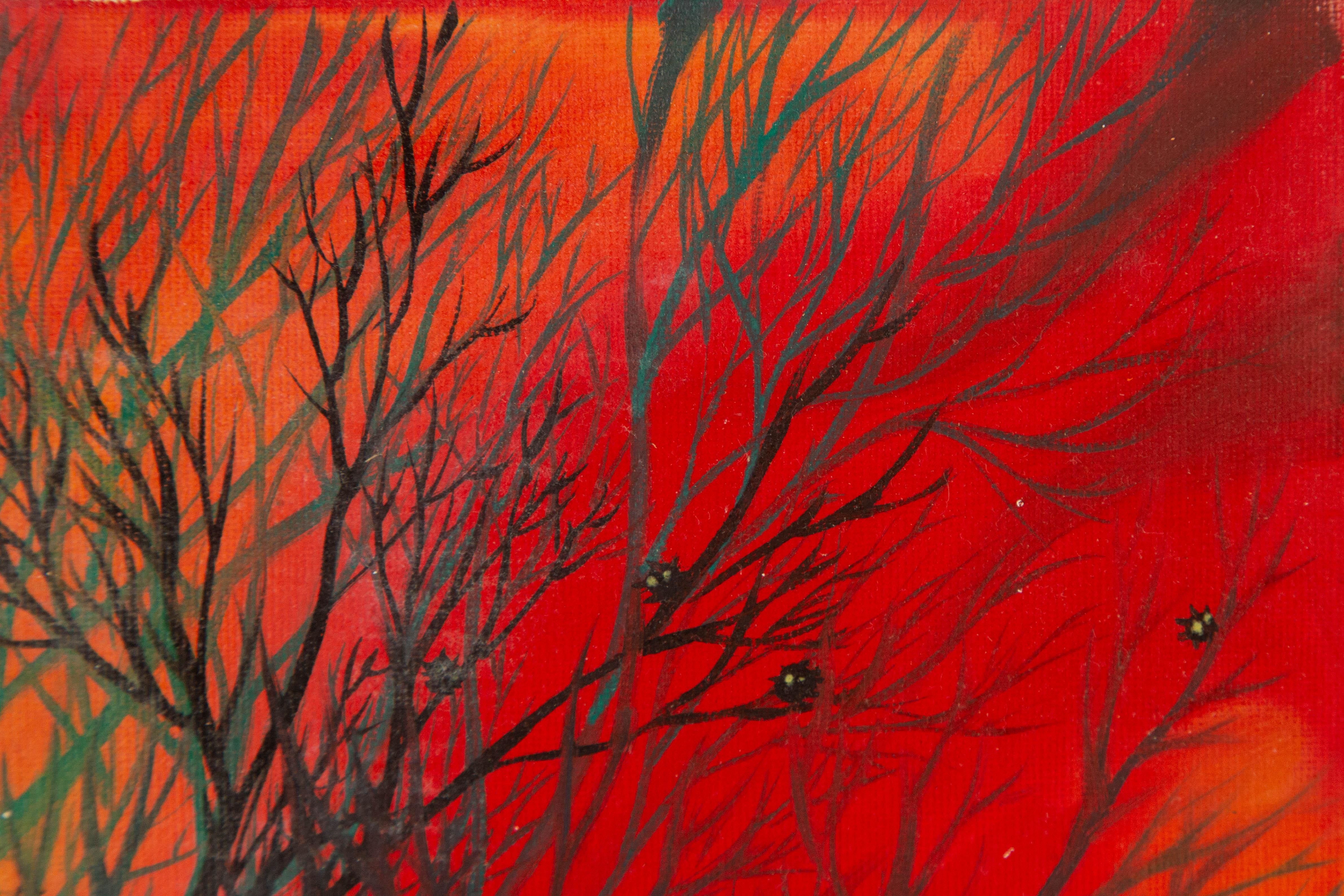 Zhao Wang Landschaft Original-Acryl auf Leinwand 