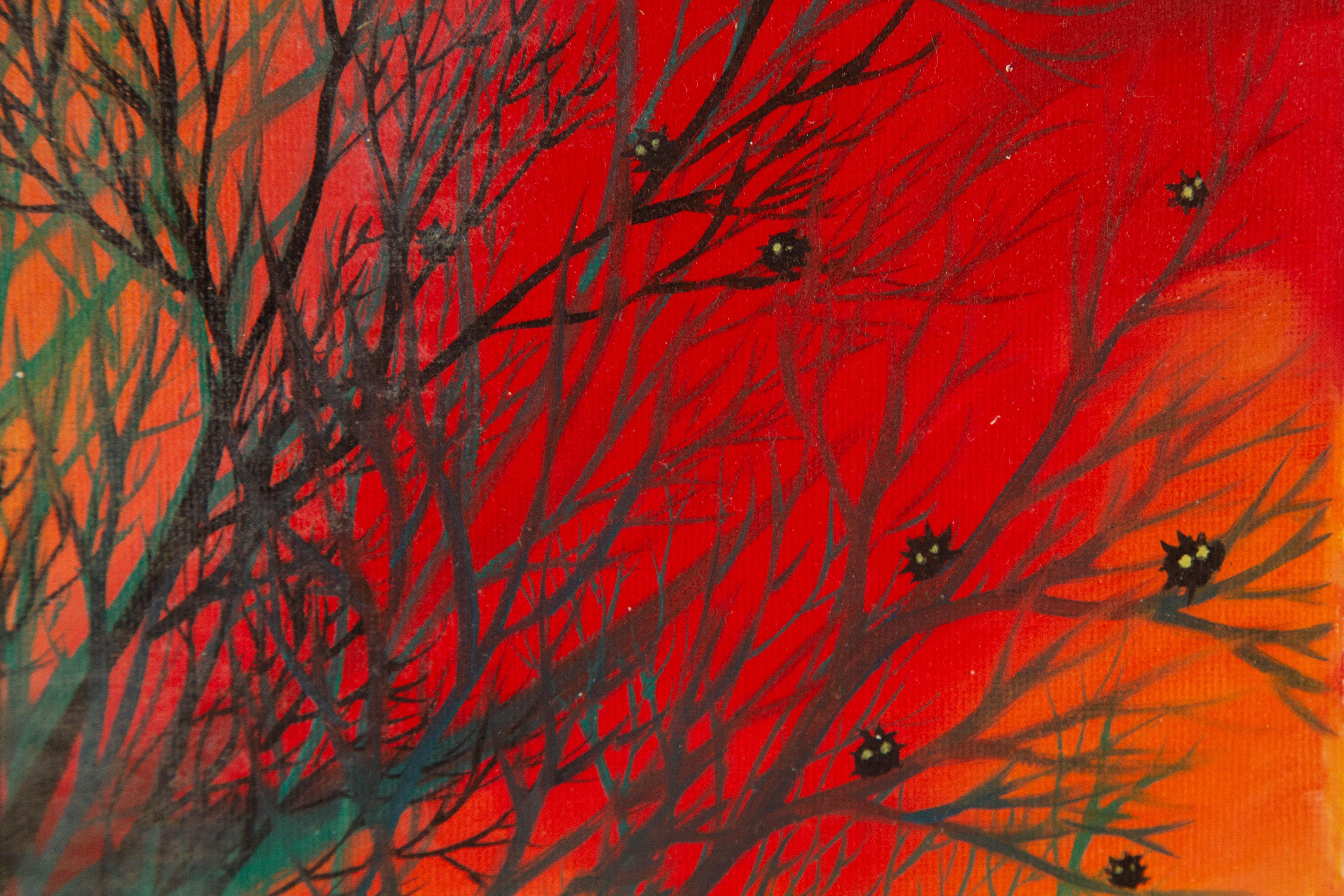 Zhao Wang Landschaft Original-Acryl auf Leinwand 