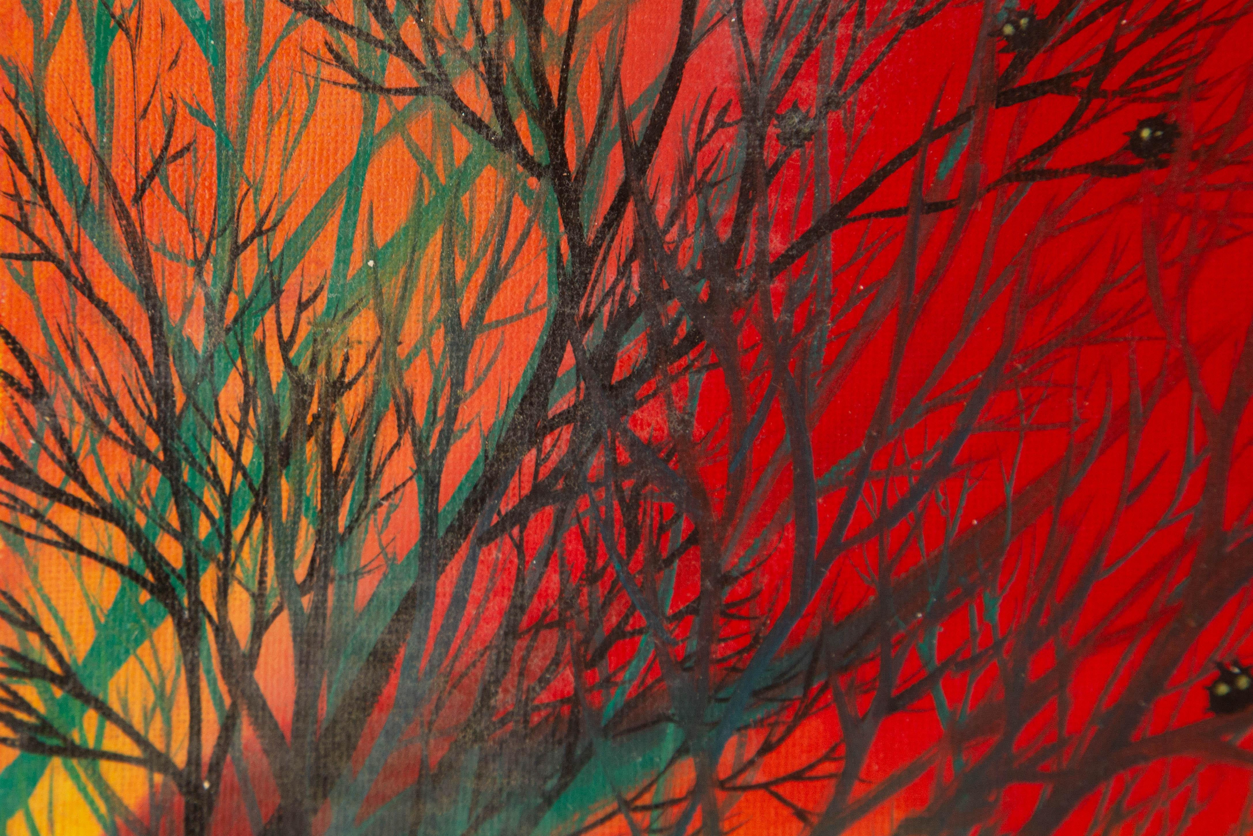 Zhao Wang Landschaft Original-Acryl auf Leinwand 