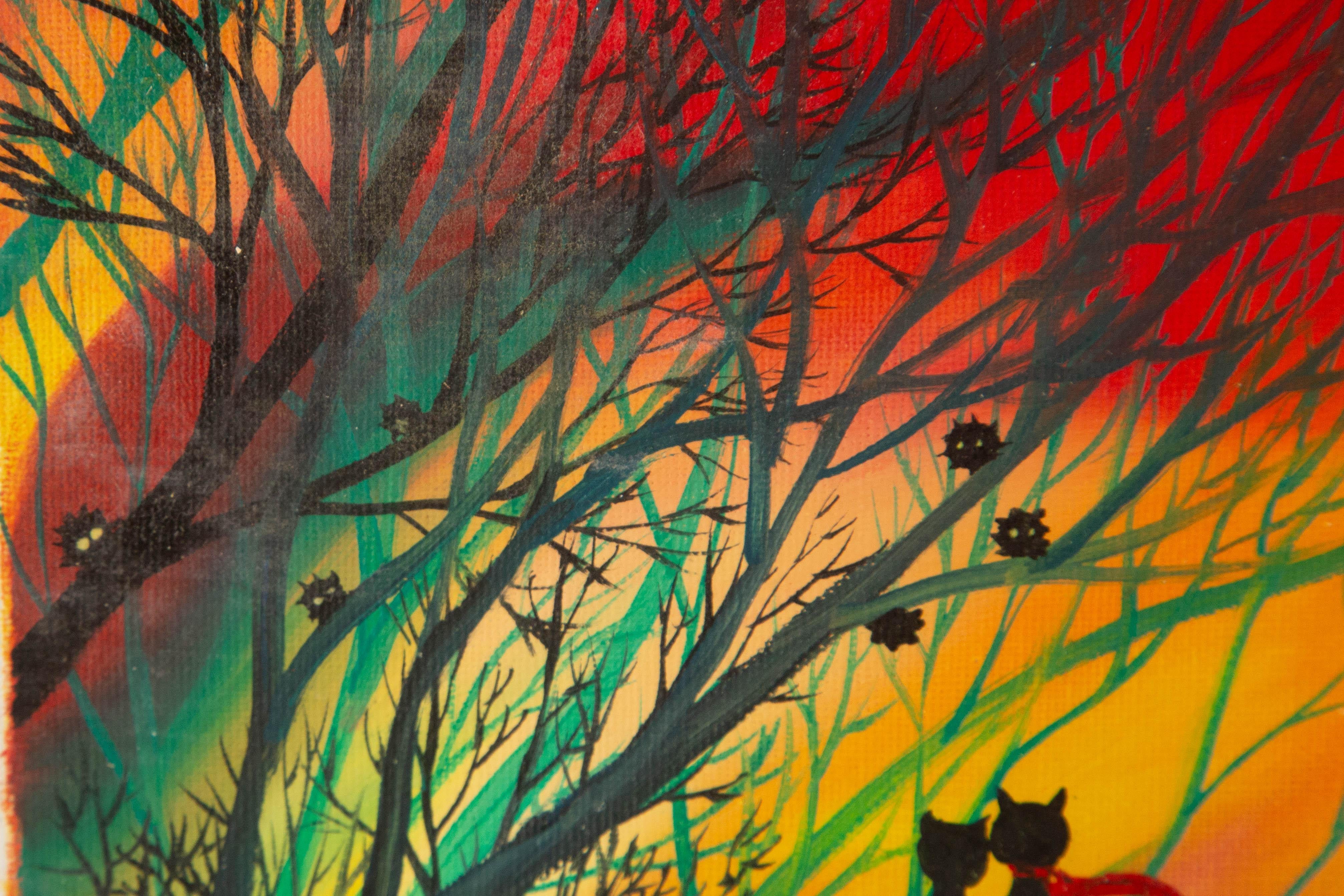 Zhao Wang Landschaft Original-Acryl auf Leinwand 