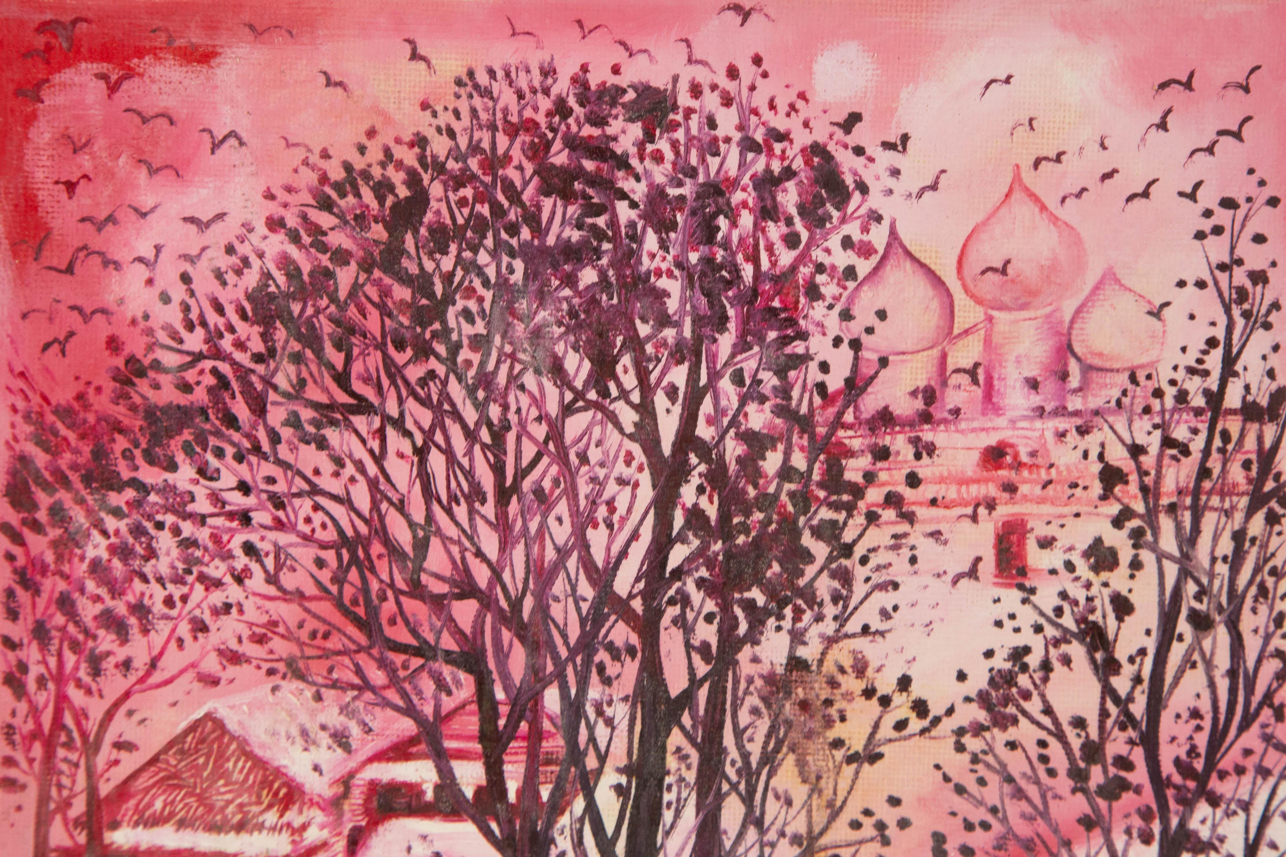 Zhao Wang Landschaft Original-Acryl auf Leinwand 