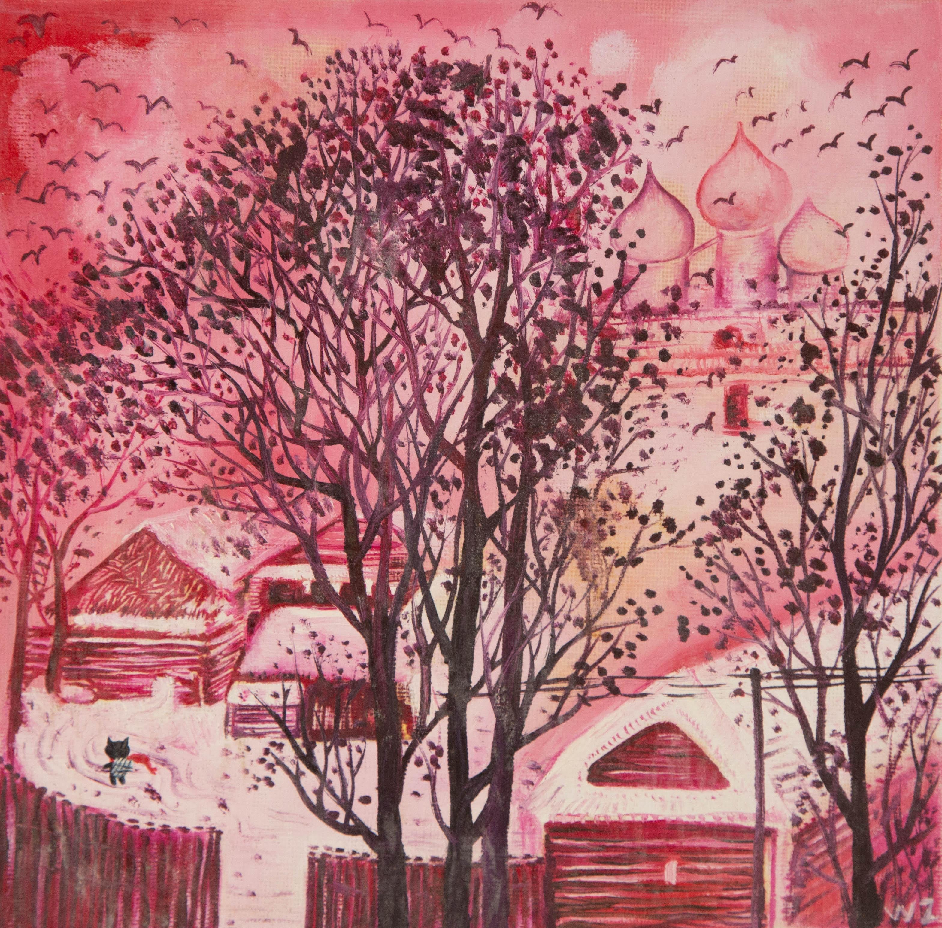 Zhao Wang Landschaft Original-Acryl auf Leinwand "Travel Together V"