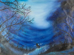 Zhao Wang Landscape Original Oil On Canvas "Under the Infinite Sky"