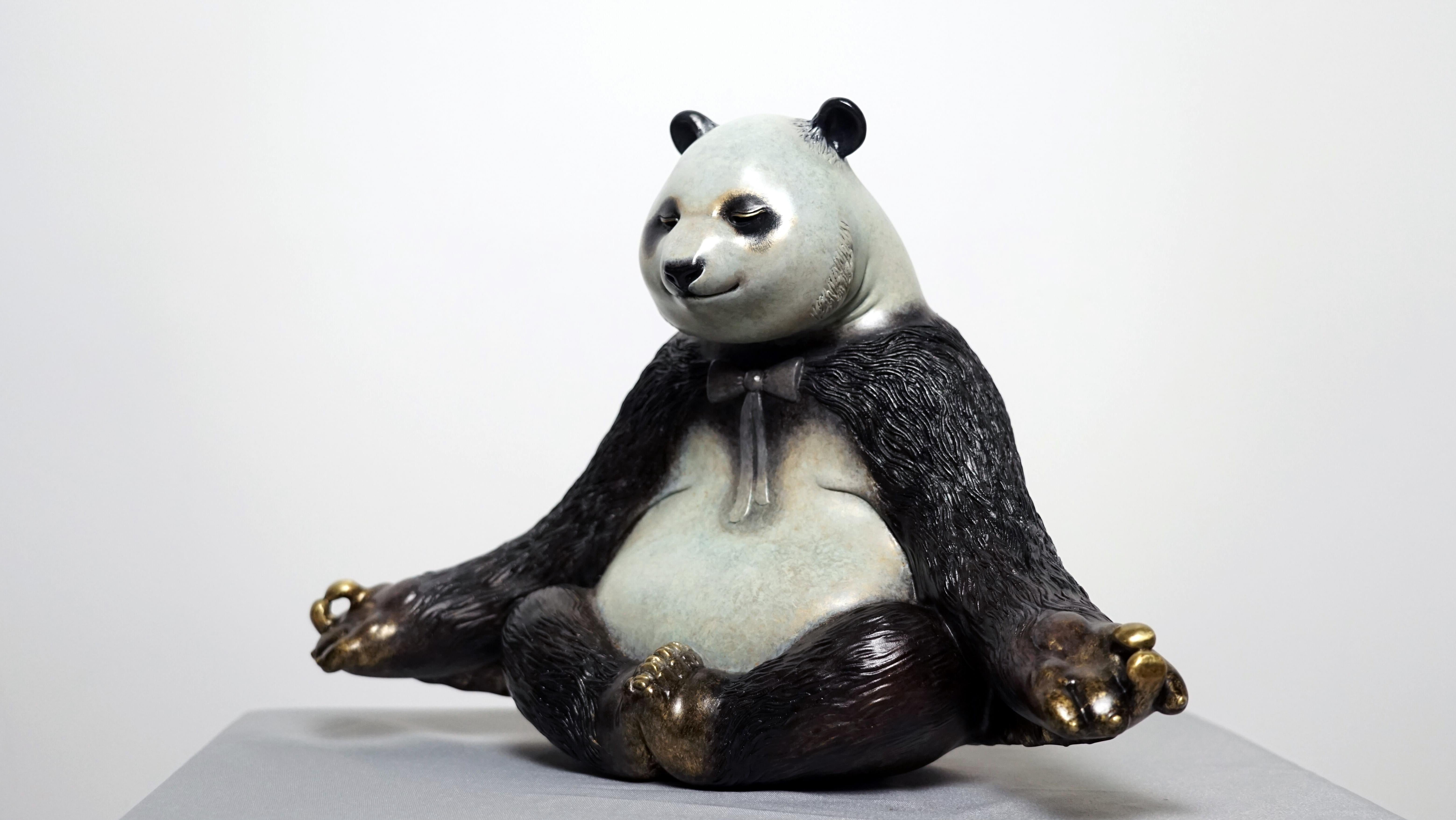 Zhao Yongchang Figurative Sculpture - Meditation Panda