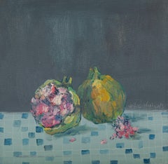 Zhaohui Zeng Still Life Original Oil On Canvas "Pomegranate 2"