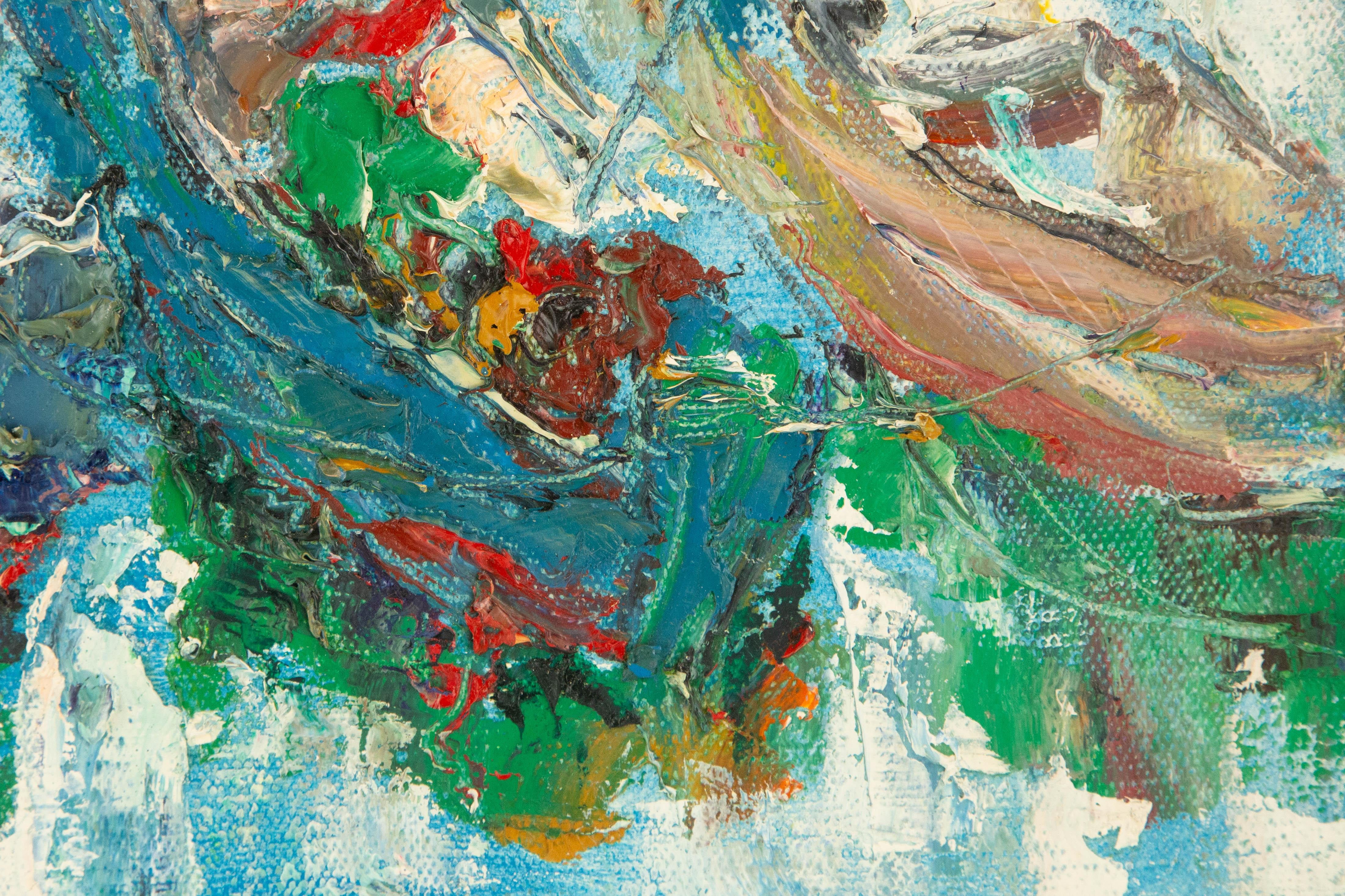 Zhaohui Zeng Waterscape Original Oil On Canvas 