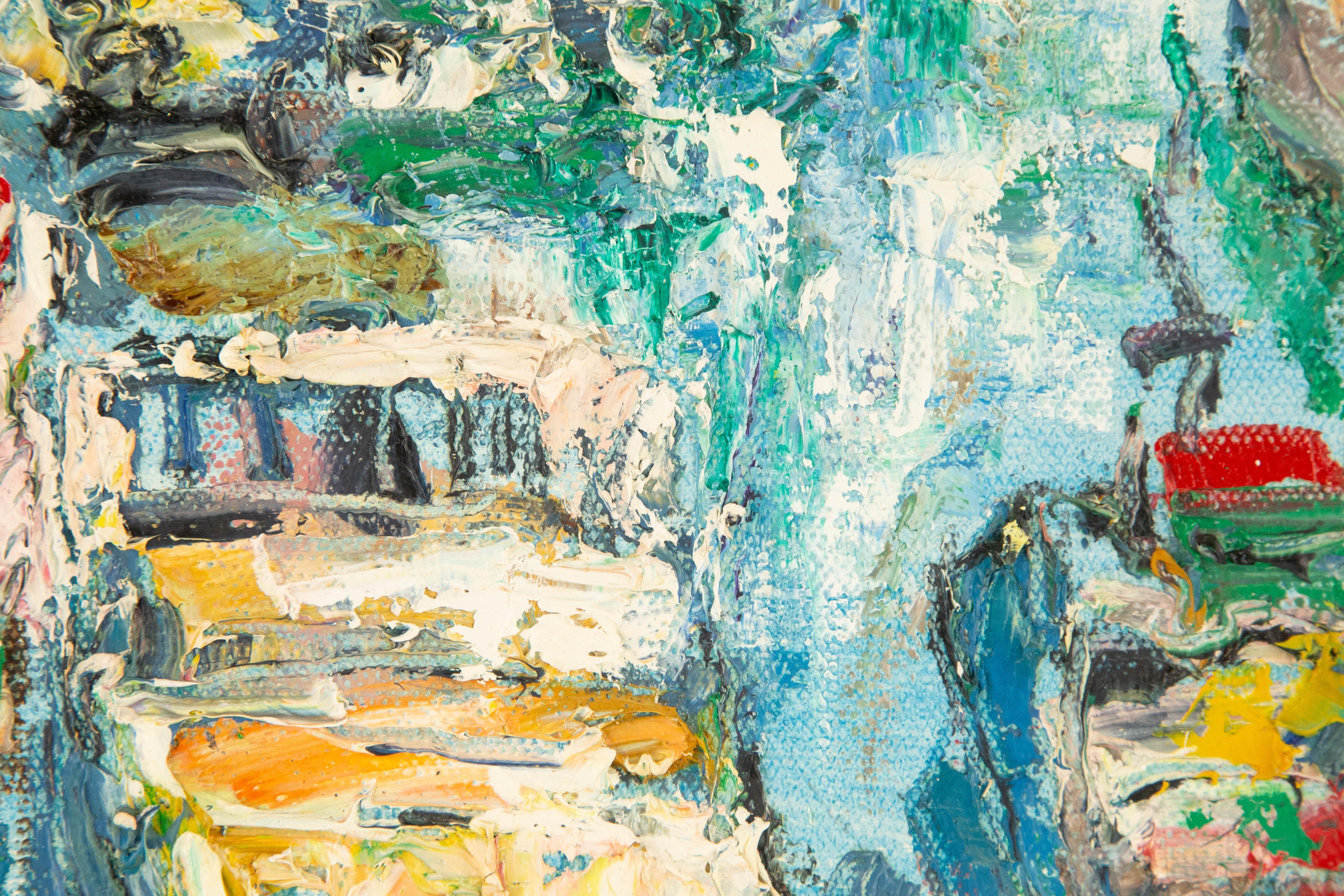 Zhaohui Zeng Waterscape Original Oil On Canvas 