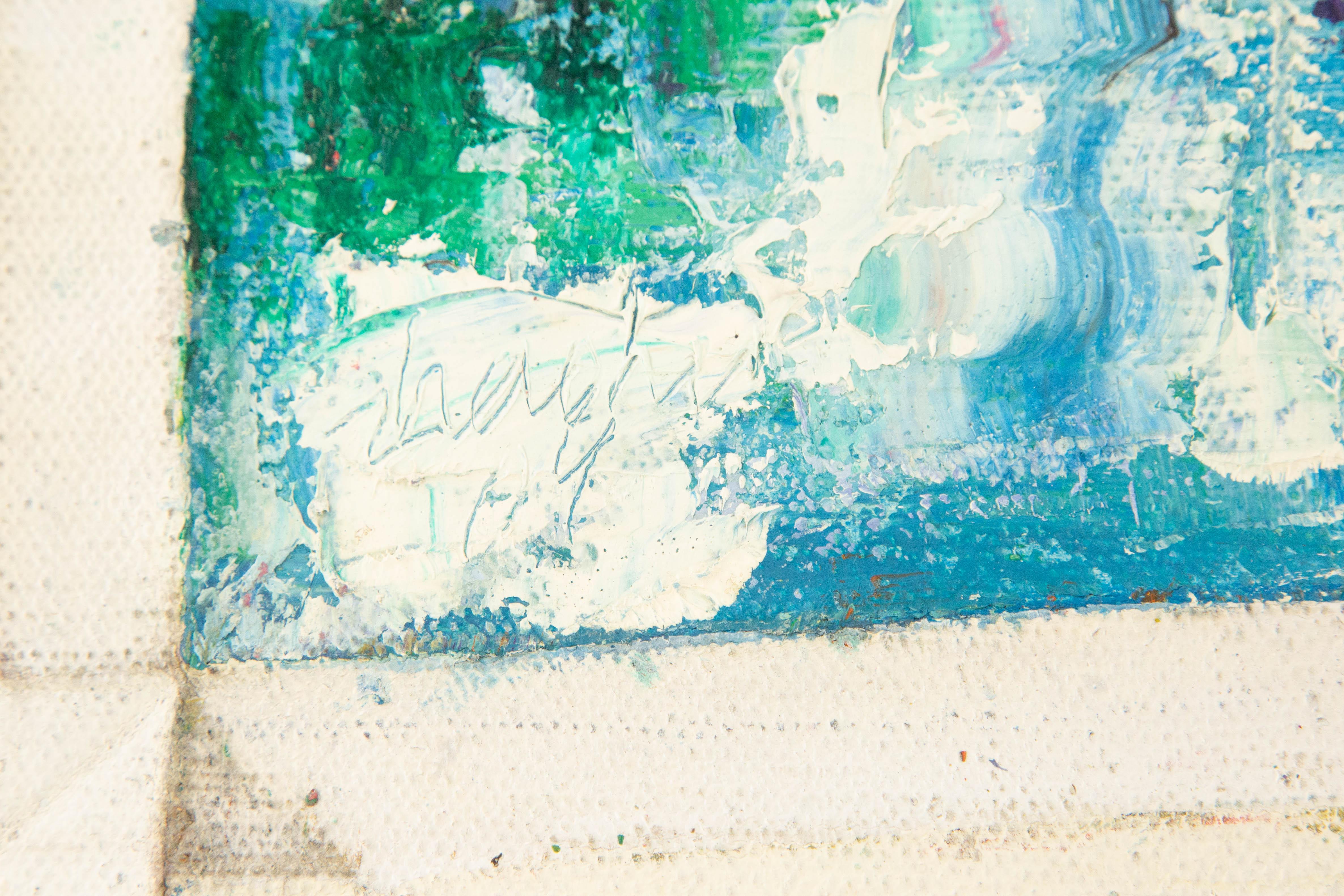 Zhaohui Zeng Waterscape Original Oil On Canvas 