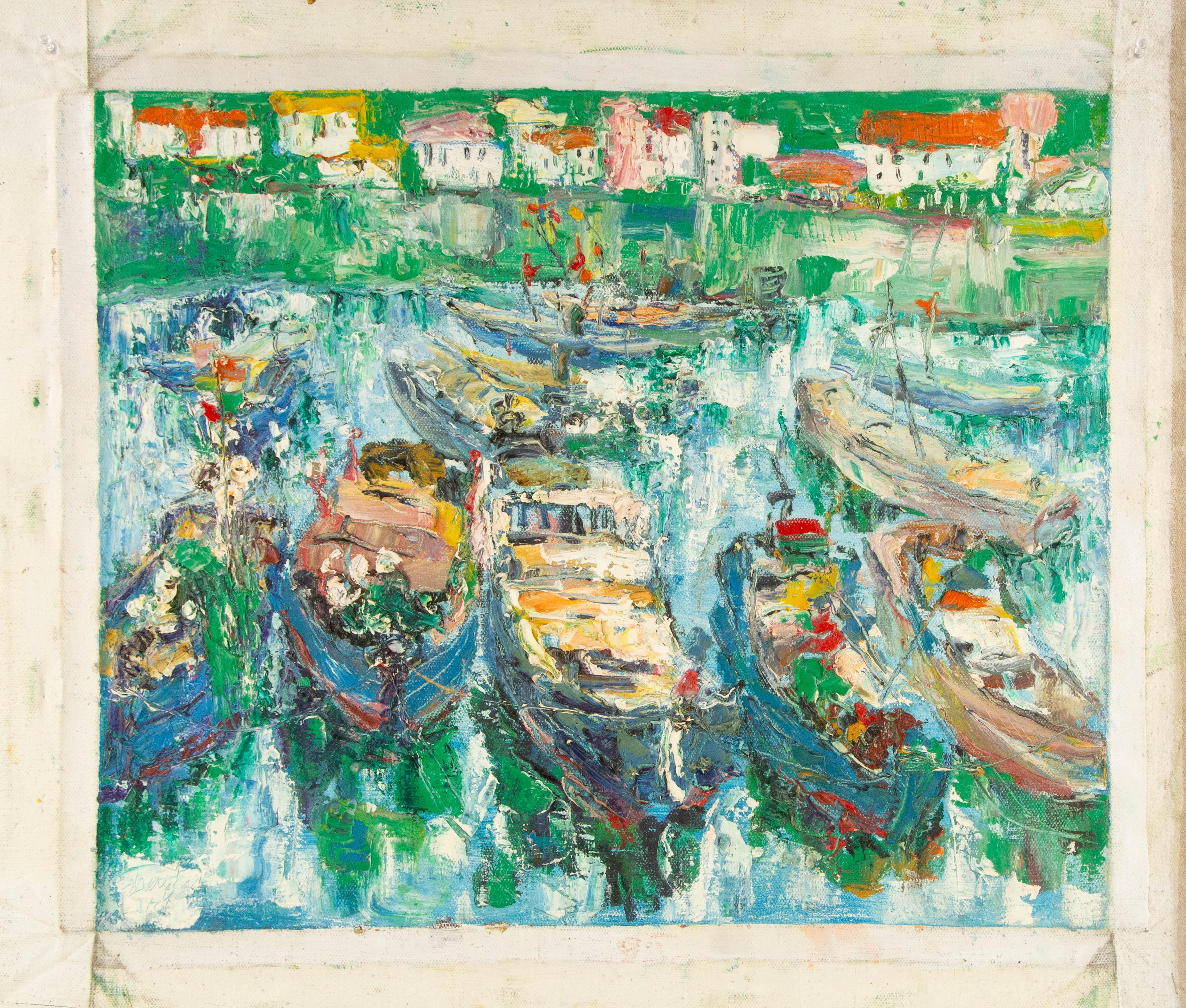 Zhaohui Zeng Waterscape Original Oil On Canvas 