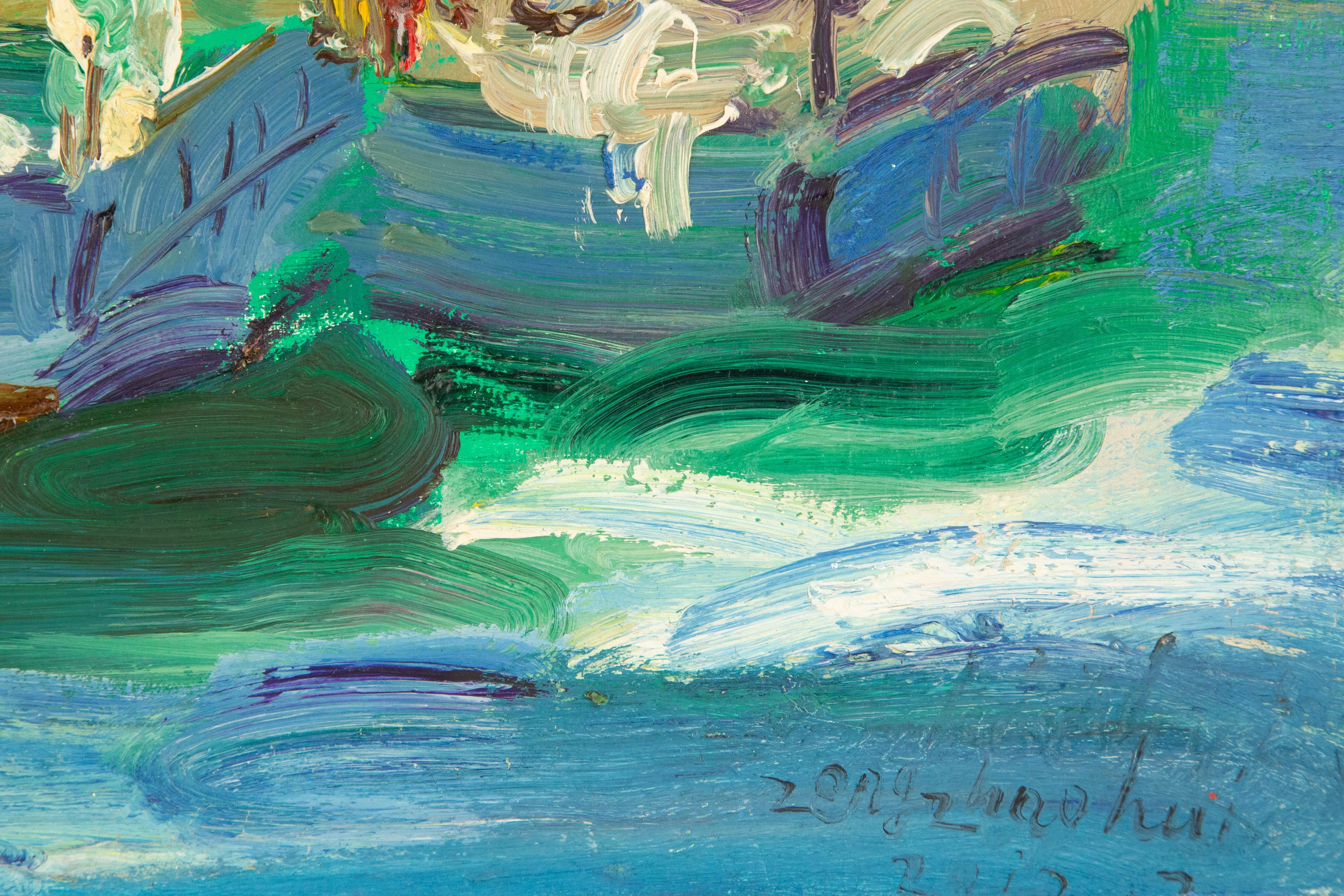 Zhaohui Zeng Waterscape Original Oil Painting 